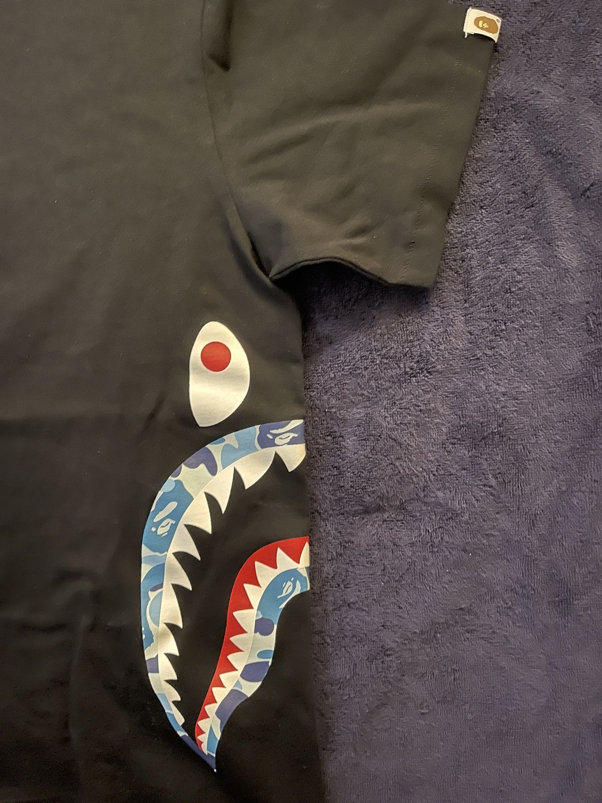 Bape A Bathing Ape Blue ABC Side Shark Face Tee Size US M / EU 48-50 / 2 - 6 Thumbnail