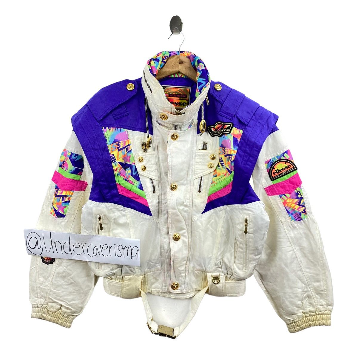 Ellesse TEAM ELLESSE ITALY Japanese Brand Ski Outdoor Bomber Jacket Size US XL / EU 56 / 4 - 3 Thumbnail