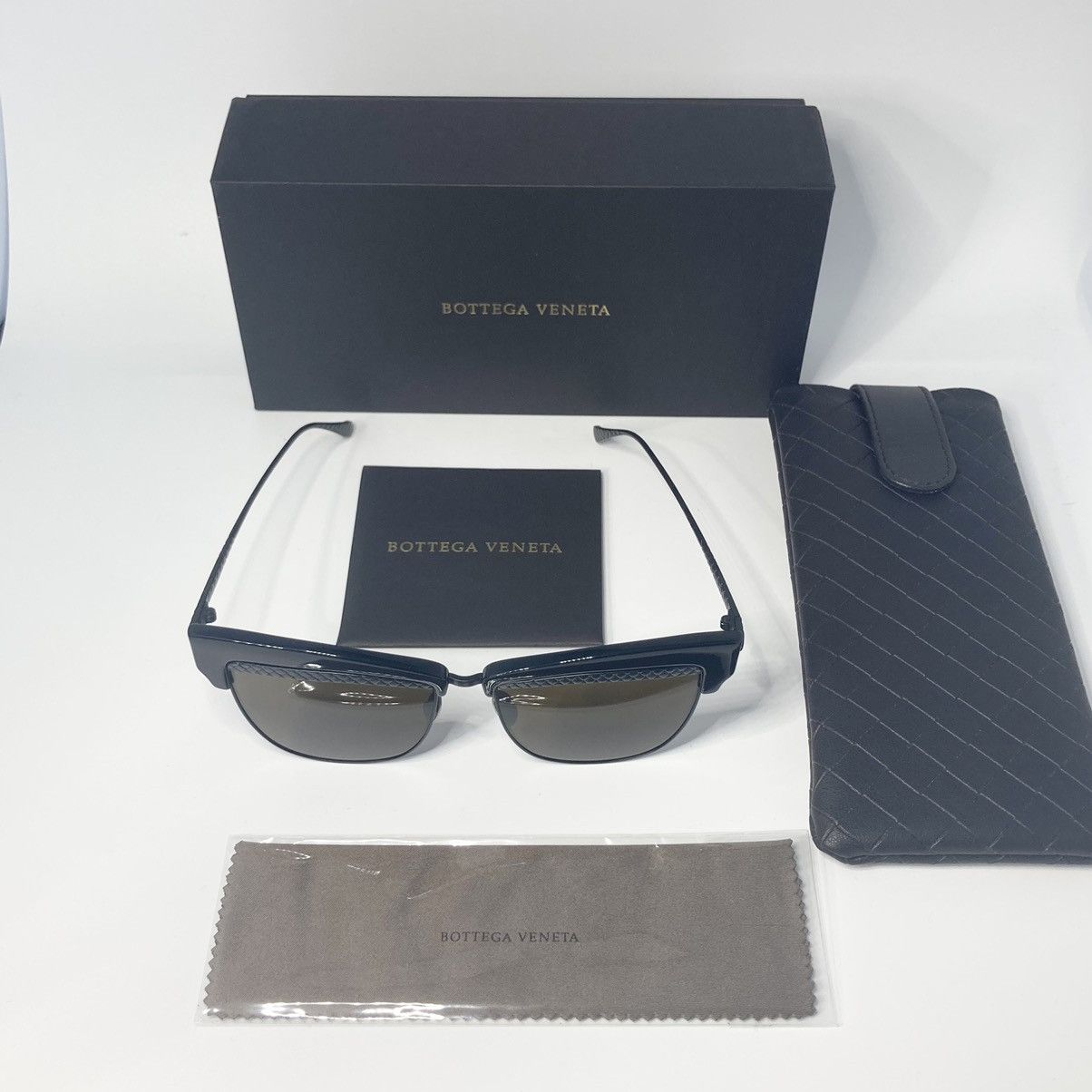 Bottega Veneta Bottega Veneta Cat Eye Sunglasses Black 56MM Size ONE SIZE - 2 Thumbnail