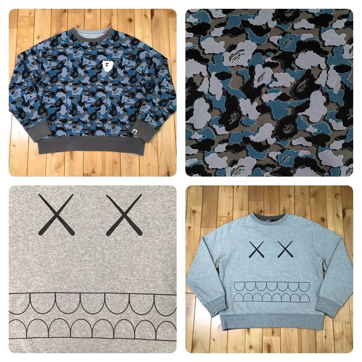 Bape × Kaws 🔥 reversible 🔥 BAPE x kaws sweat shirt cloud camo Size US M / EU 48-50 / 2 - 1 Thumbnail