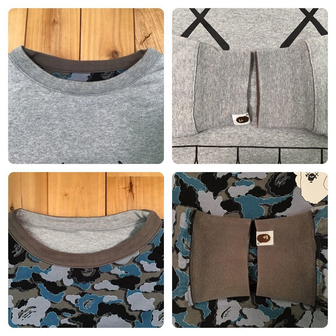 Bape × Kaws 🔥 reversible 🔥 BAPE x kaws sweat shirt cloud camo Size US M / EU 48-50 / 2 - 9 Thumbnail