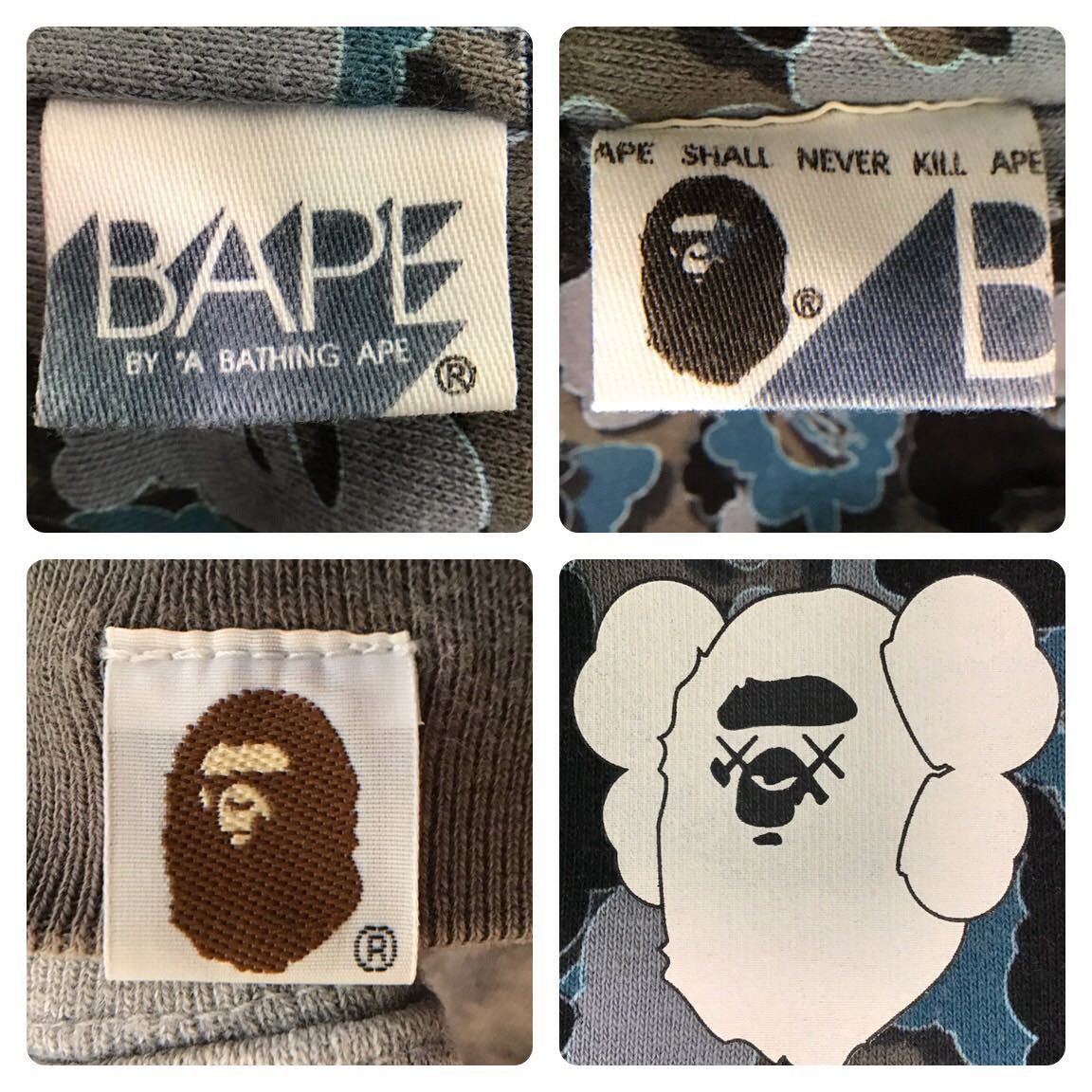 Bape × Kaws 🔥 reversible 🔥 BAPE x kaws sweat shirt cloud camo Size US M / EU 48-50 / 2 - 10 Thumbnail