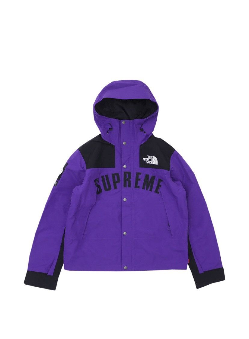image of Supreme The North Face Arc Logo Mountain Parka Jacket in Purple, Men's (Size Medium)