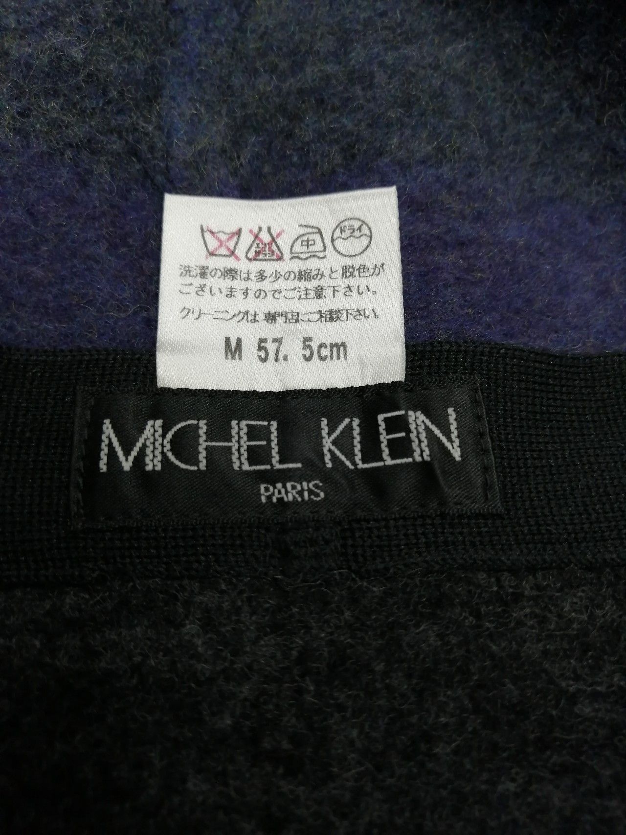 Michel Klein × Vintage FYE🔥DESIGNER MICHEL KLEIN Vtg Stripes Wool Cloche Hat Size ONE SIZE - 6 Thumbnail