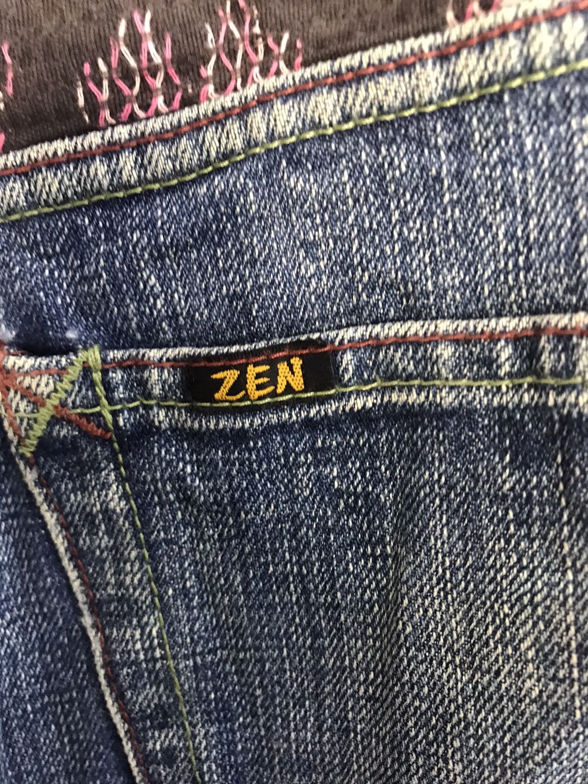 Japanese Brand × Vintage Kyoto Style Kyoden Inc Embroidery Sakura Pocket Jeans Pant Size US 36 / EU 52 - 8 Thumbnail