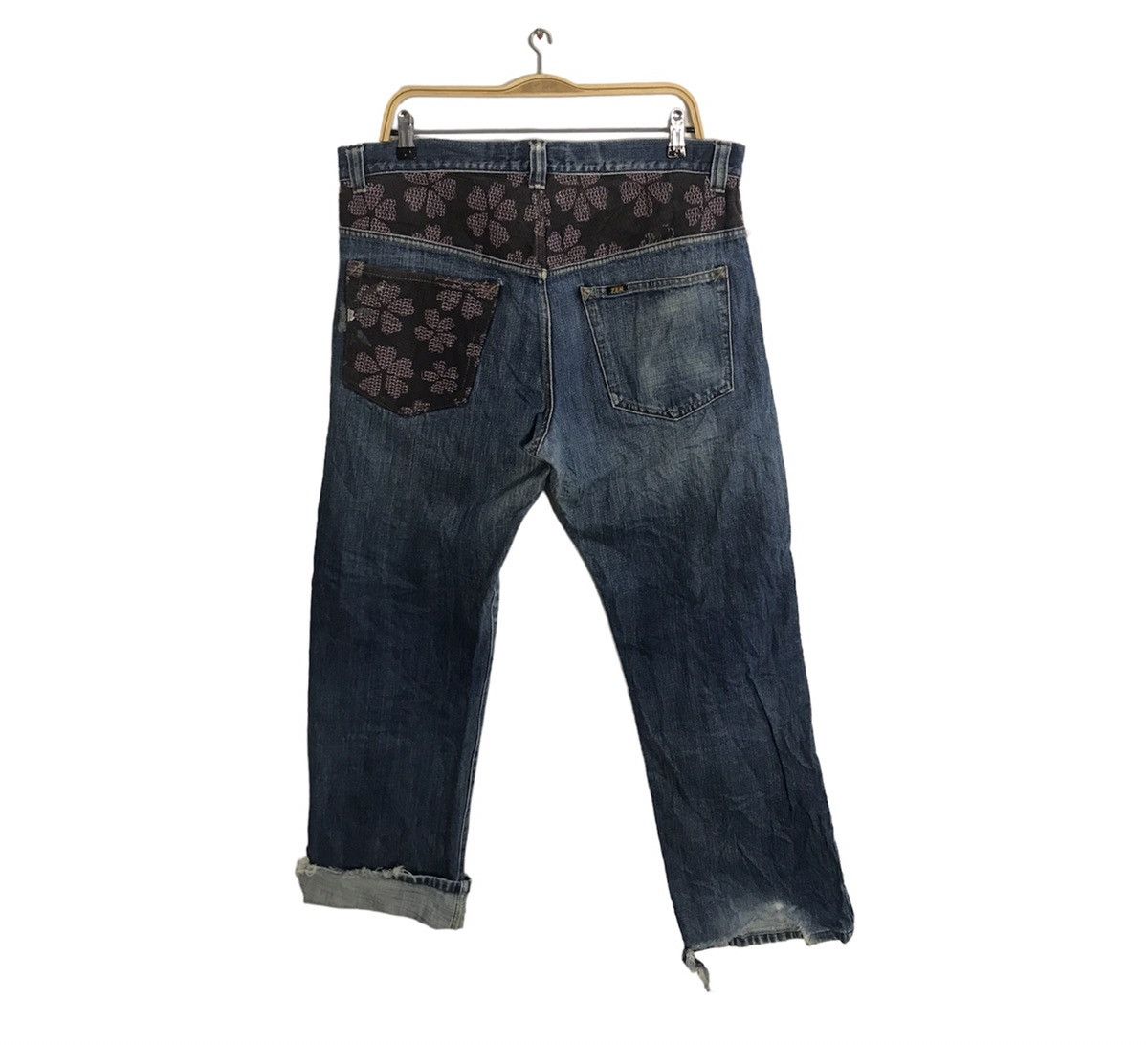 Japanese Brand × Vintage Kyoto Style Kyoden Inc Embroidery Sakura Pocket Jeans Pant Size US 36 / EU 52 - 2 Thumbnail