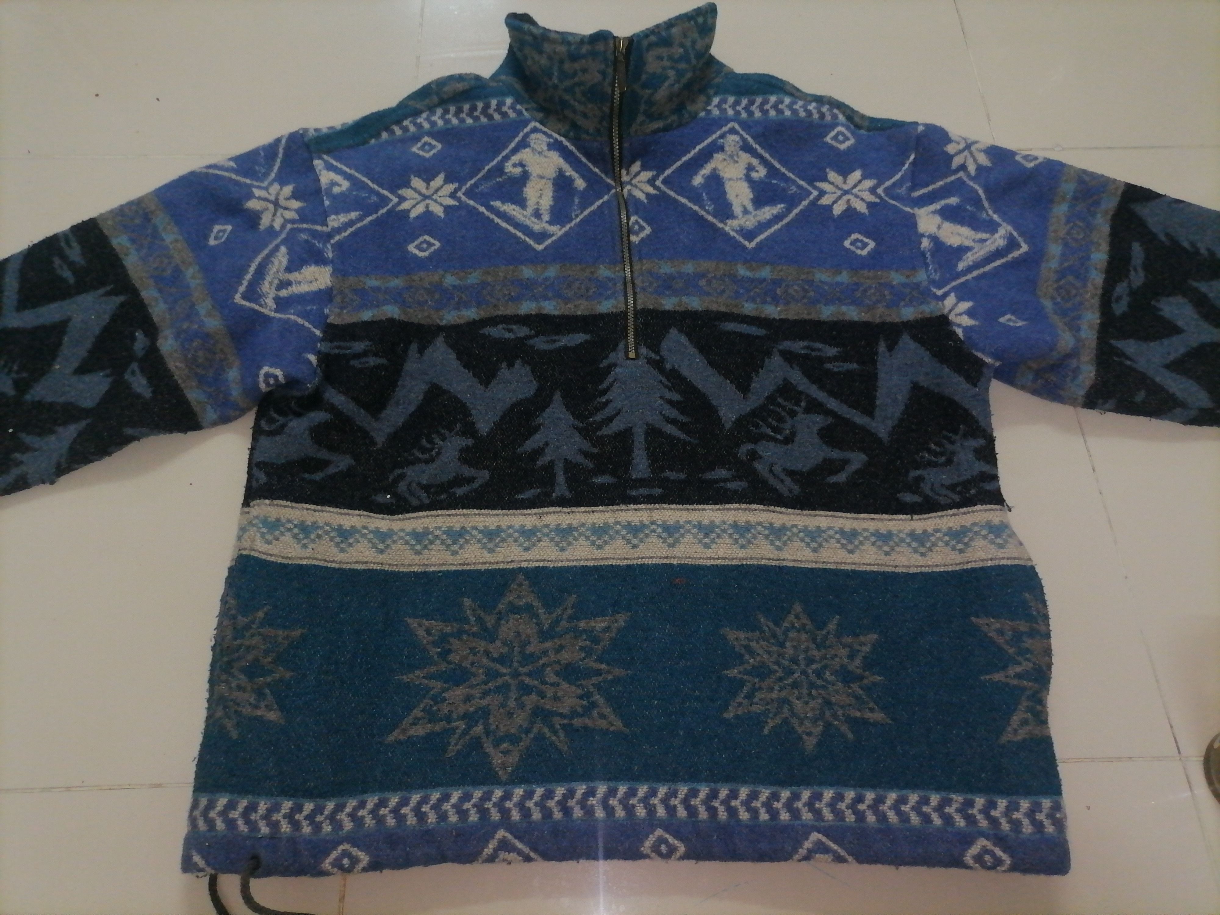 L.L. Bean × Vintage Vintage L.L.BEAN Half Zip Ski Wool Sweater Jacket Size US L / EU 52-54 / 3 - 5 Thumbnail