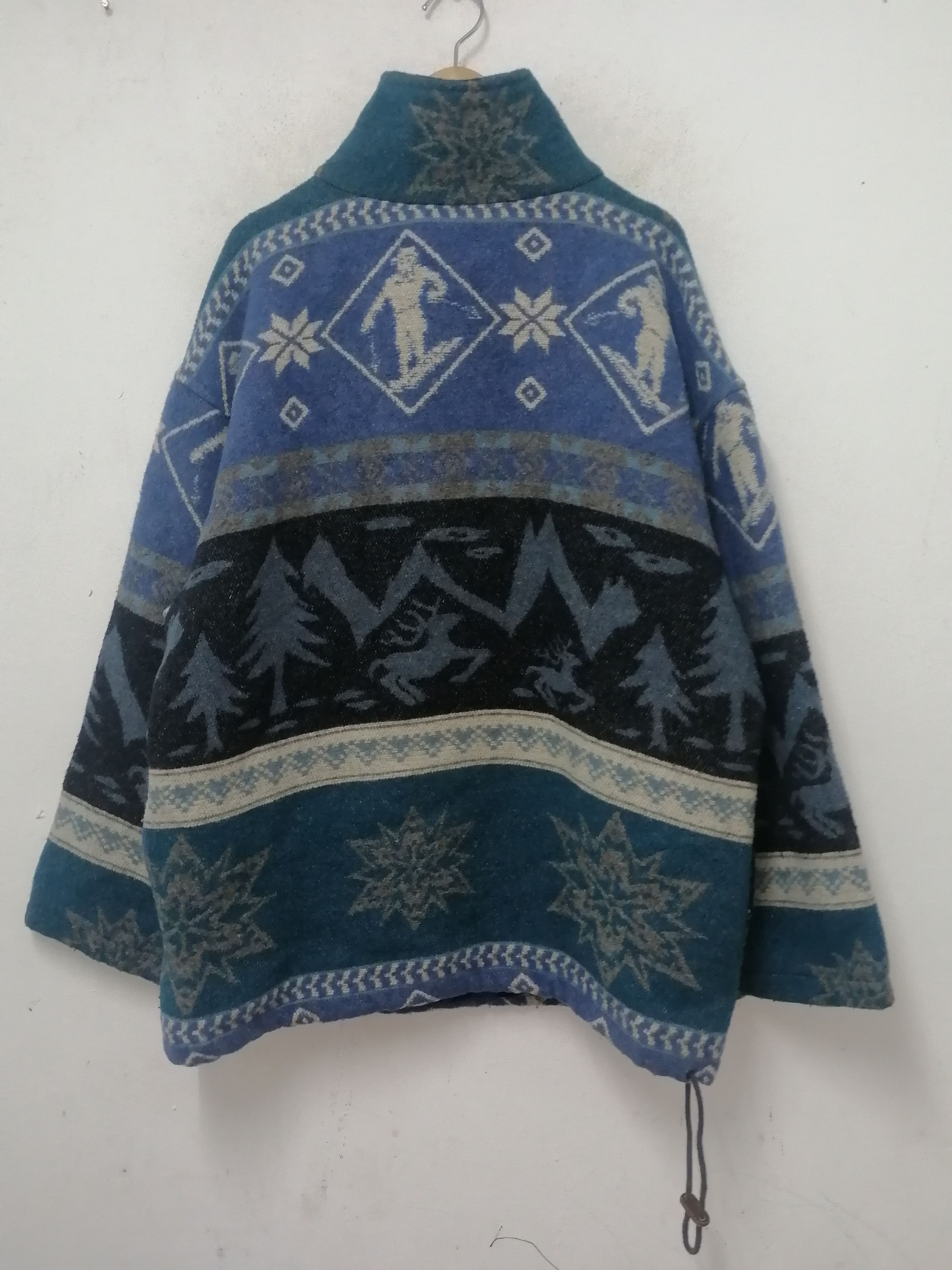 L.L. Bean × Vintage Vintage L.L.BEAN Half Zip Ski Wool Sweater Jacket Size US L / EU 52-54 / 3 - 6 Thumbnail