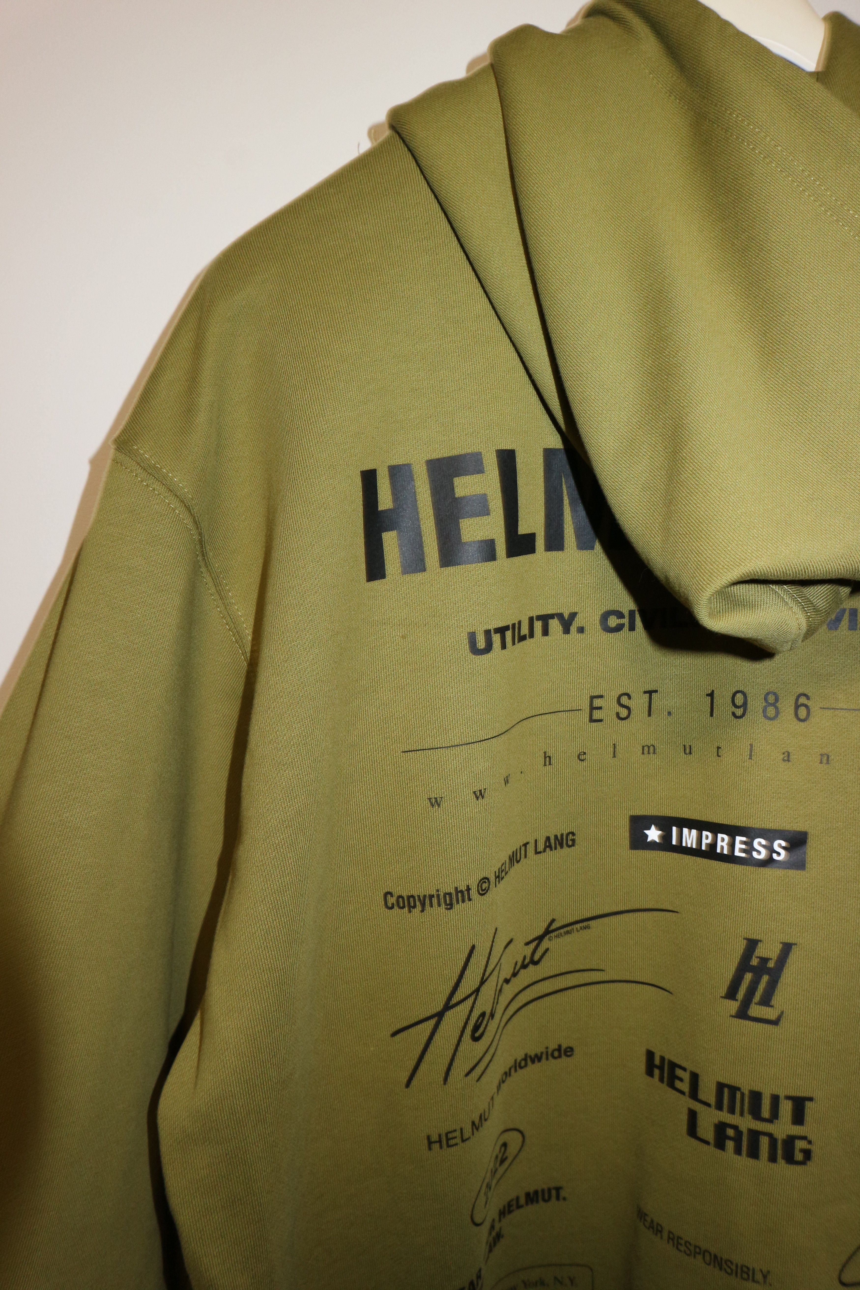 Helmut Lang LOGO PRINT HOODIE 2022 Size US M / EU 48-50 / 2 - 9 Thumbnail