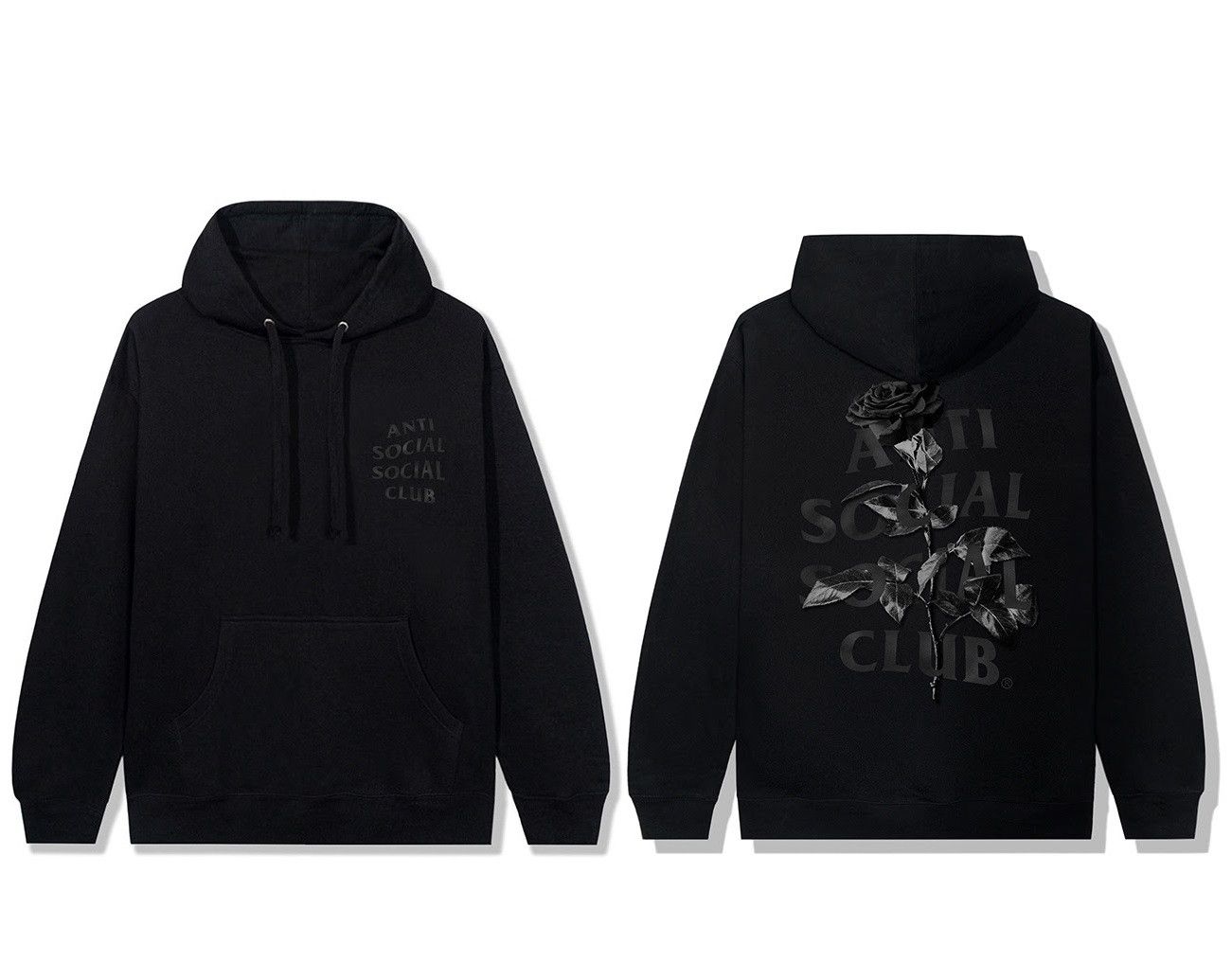 image of Anti Social Social Club x Members Only Ds Member Exclusive Assc Hell O Rose Black Hoodie Bape Kith 
