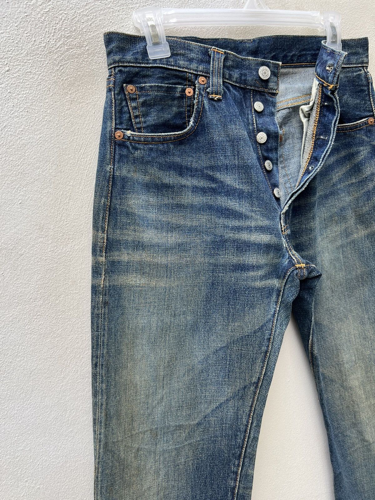 Levi's Vintage Clothing × Vintage Mud 2000 LVC Levi’s 501XX Big E #555 Selvedge Denim jeans Size US 30 / EU 46 - 8 Thumbnail