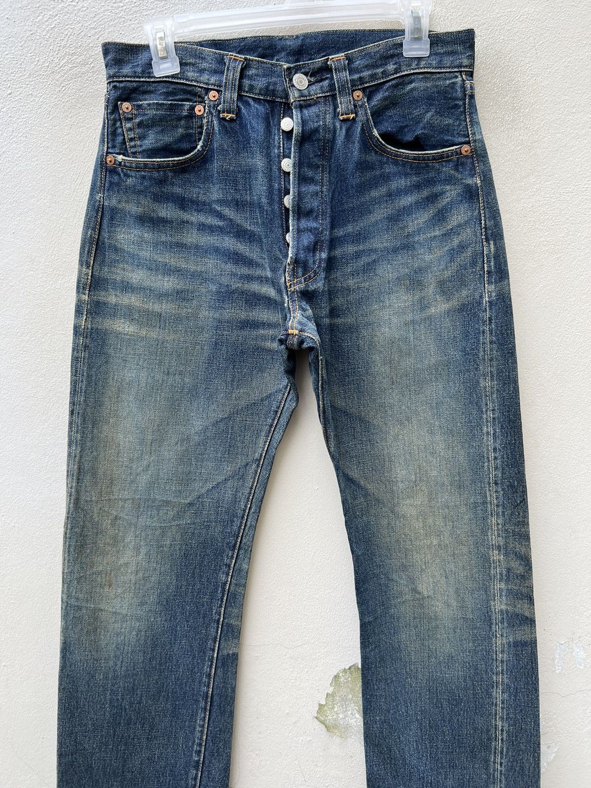 Levi's Vintage Clothing × Vintage Mud 2000 LVC Levi’s 501XX Big E #555 Selvedge Denim jeans Size US 30 / EU 46 - 7 Thumbnail