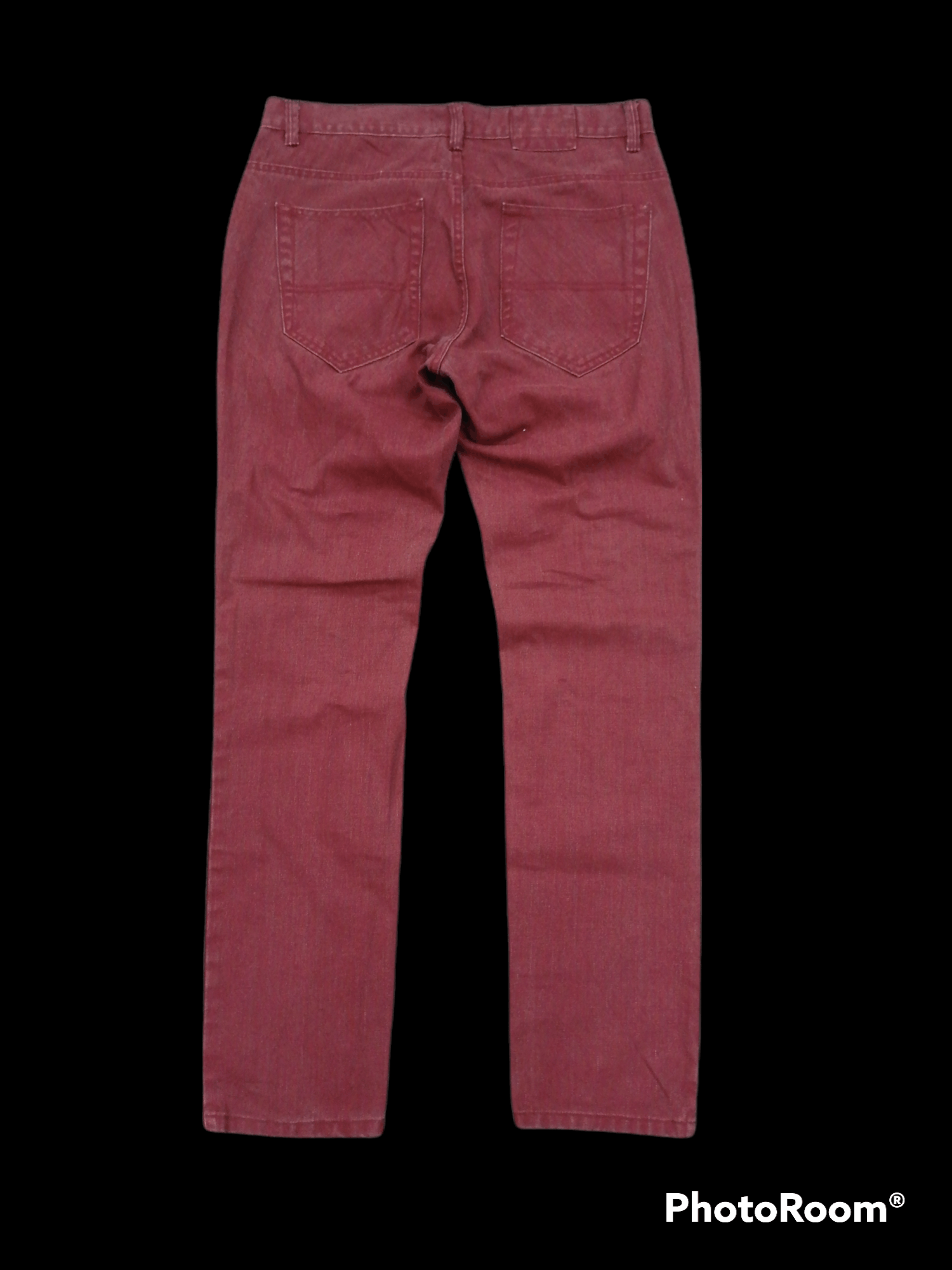 Japanese Brand Rare🔥U Collection Maroon Waxed Denim Pants Size US 34 / EU 50 - 5 Thumbnail