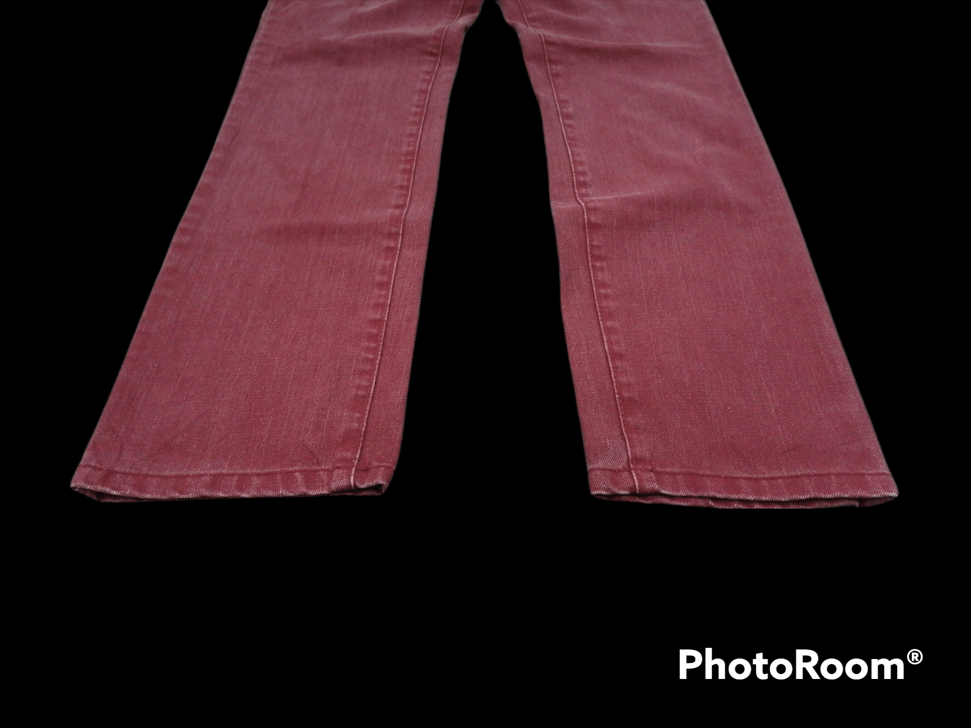 Japanese Brand Rare🔥U Collection Maroon Waxed Denim Pants Size US 34 / EU 50 - 2 Thumbnail