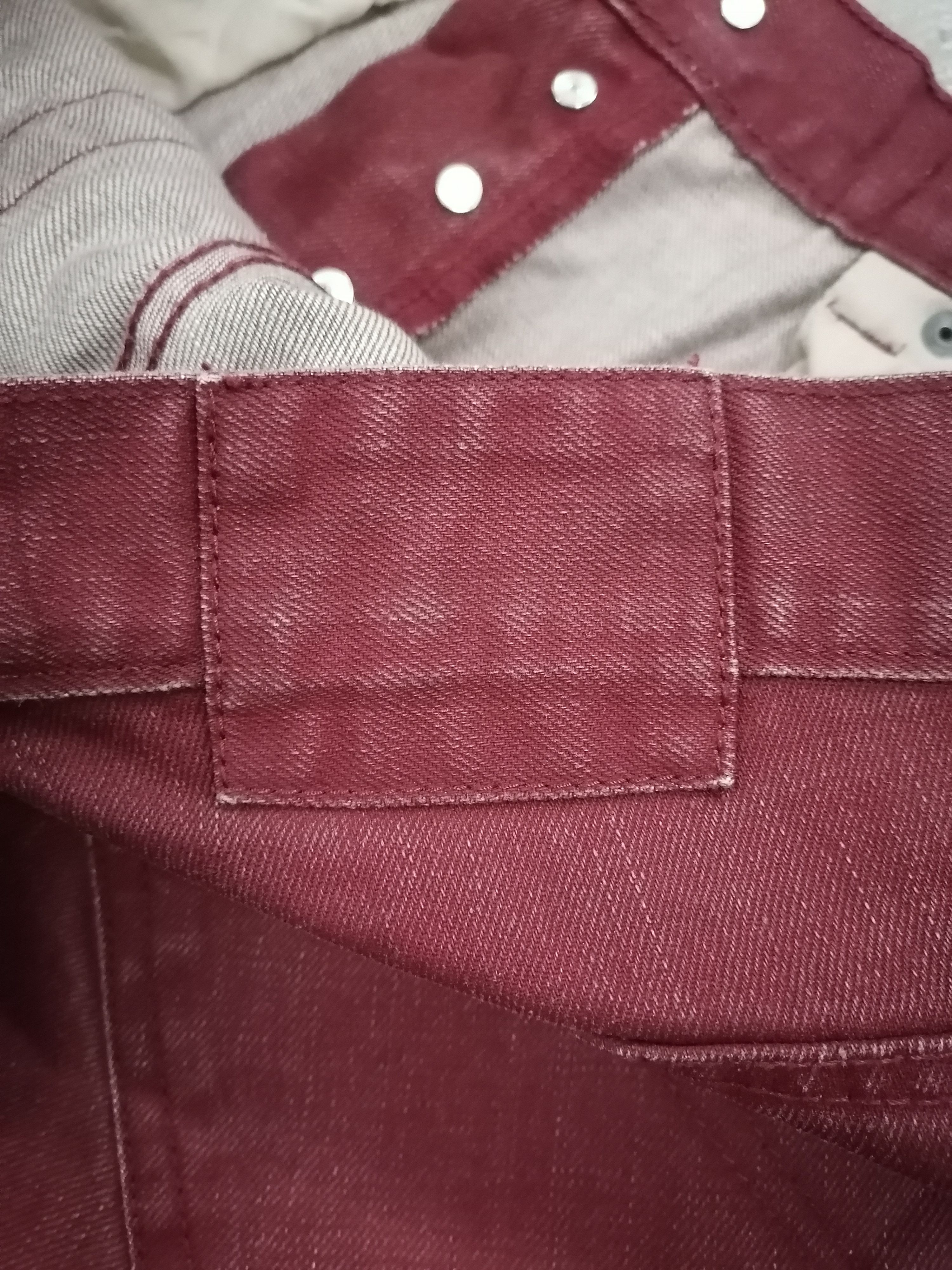 Japanese Brand Rare🔥U Collection Maroon Waxed Denim Pants Size US 34 / EU 50 - 7 Thumbnail