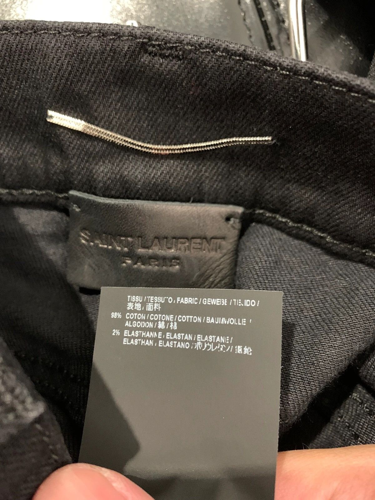 Saint Laurent Paris 18FW D03 Wrinkled Black Stretch Denim sz29 Size US 29 - 7 Thumbnail