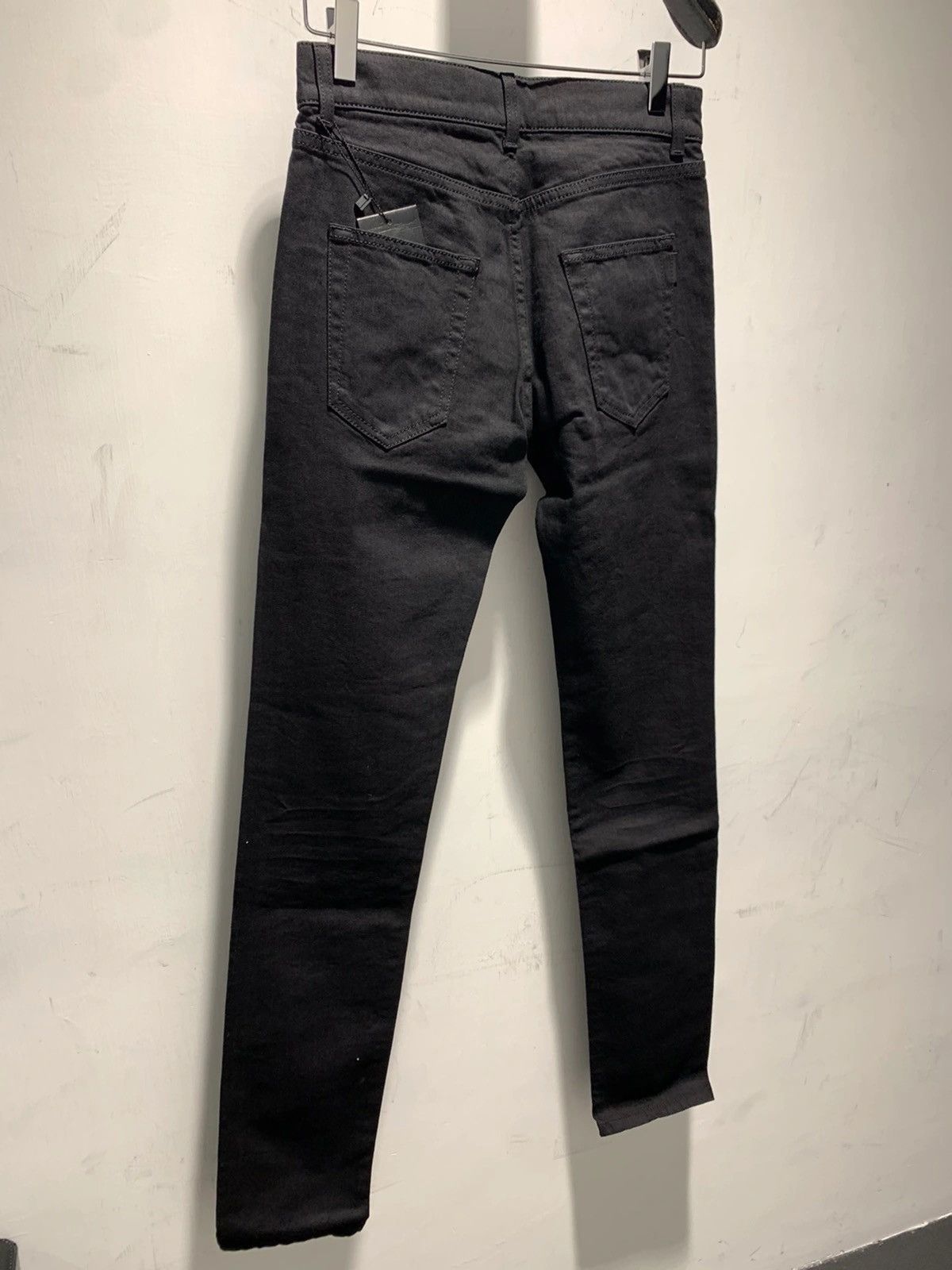 Saint Laurent Paris 18FW D03 Wrinkled Black Stretch Denim sz29 Size US 29 - 3 Thumbnail