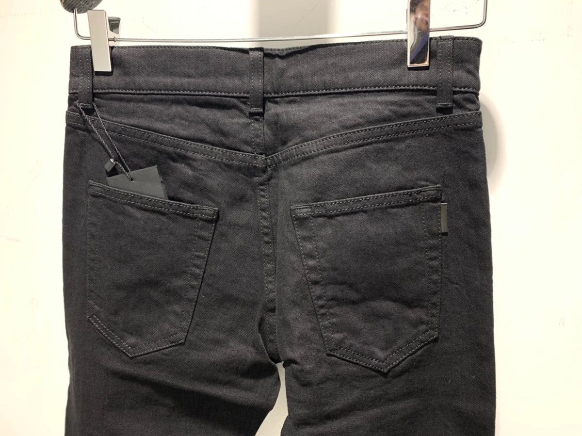 Saint Laurent Paris 18FW D03 Wrinkled Black Stretch Denim sz29 Size US 29 - 4 Thumbnail