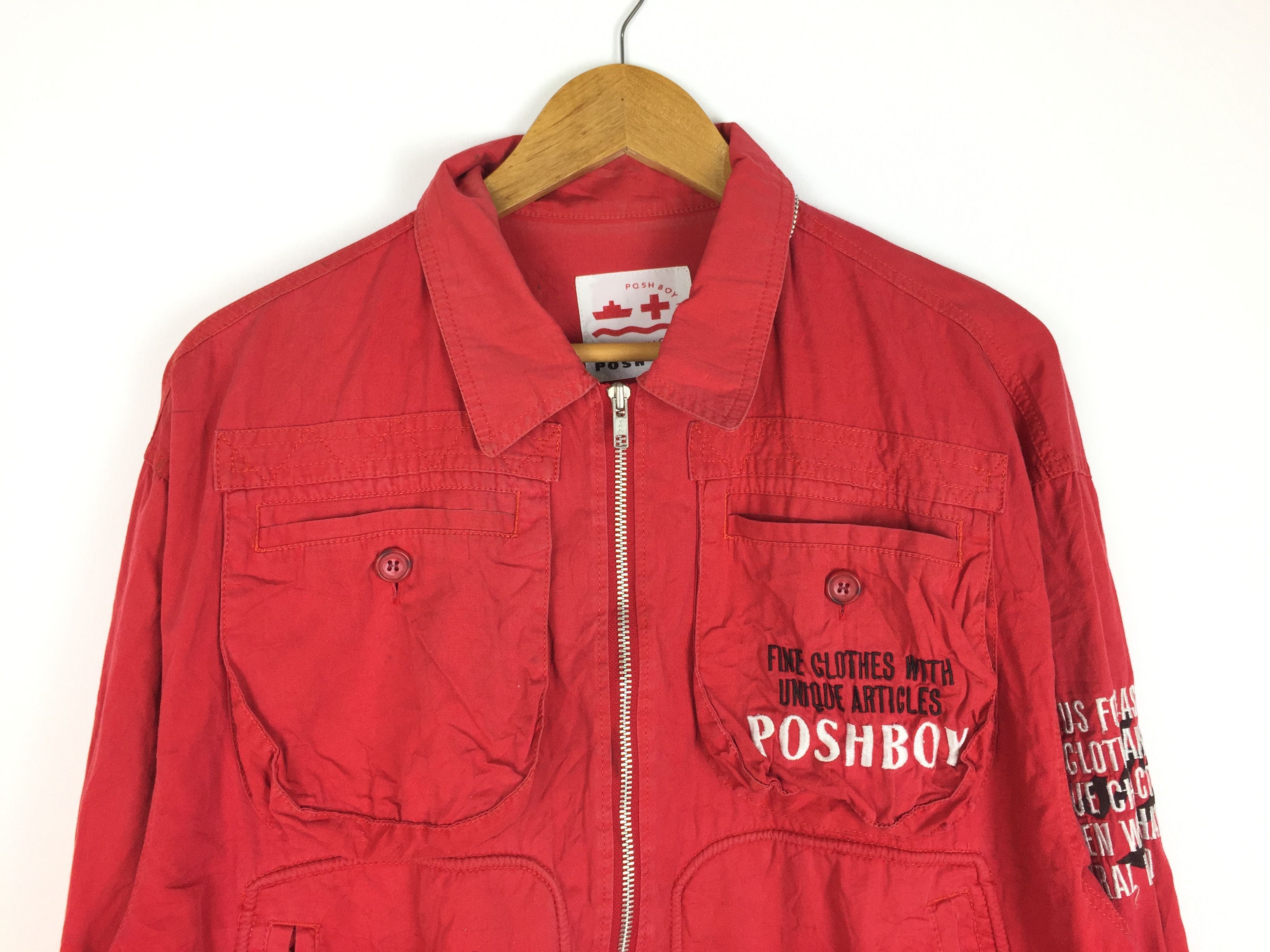 Japanese Brand POSH BOY Embroidered cargos light jacket Size US M / EU 48-50 / 2 - 7 Thumbnail