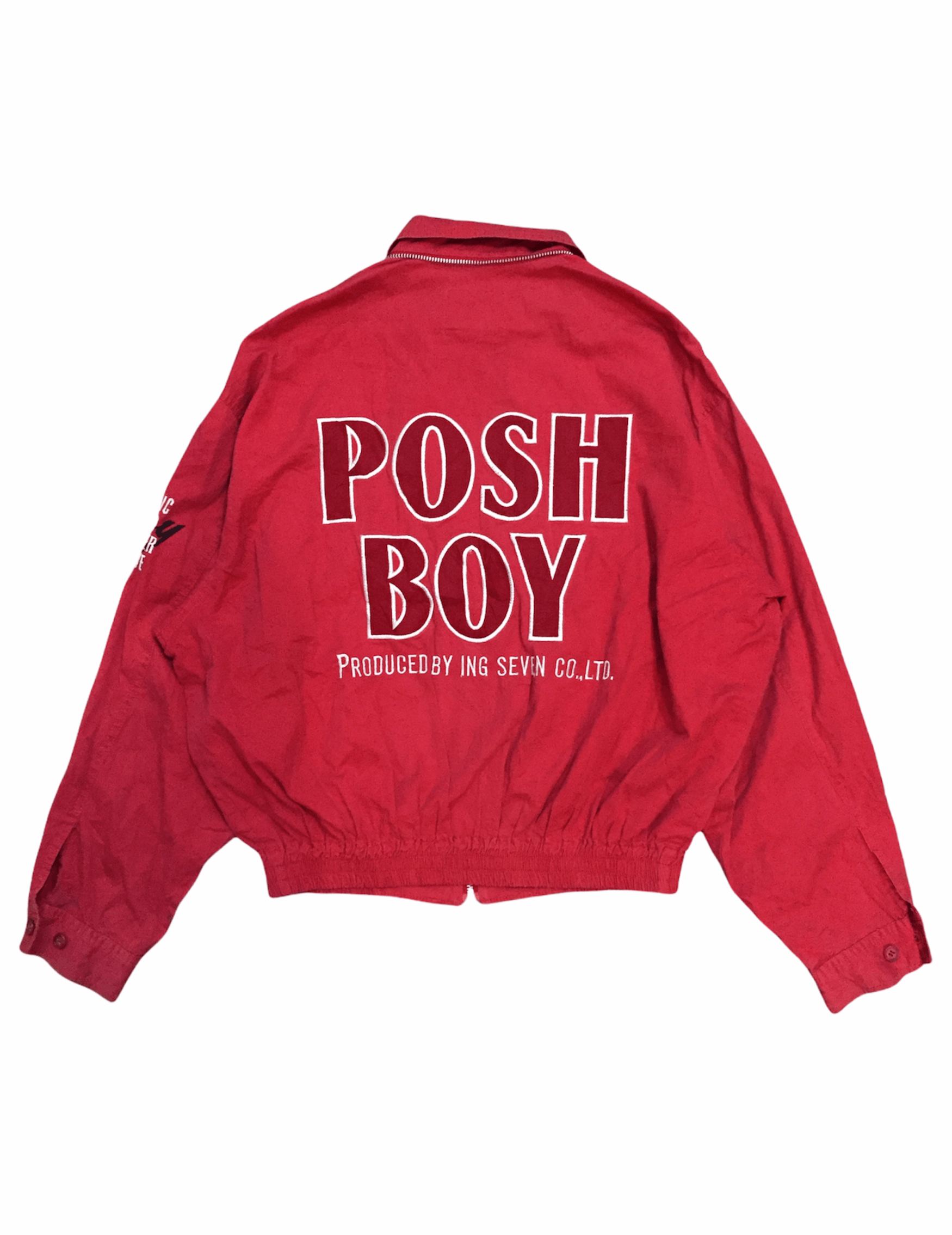 image of Bomber Jacket x Vintage Posh Boy Embroidered Cargos Light Jacket, Men's (Size Medium)