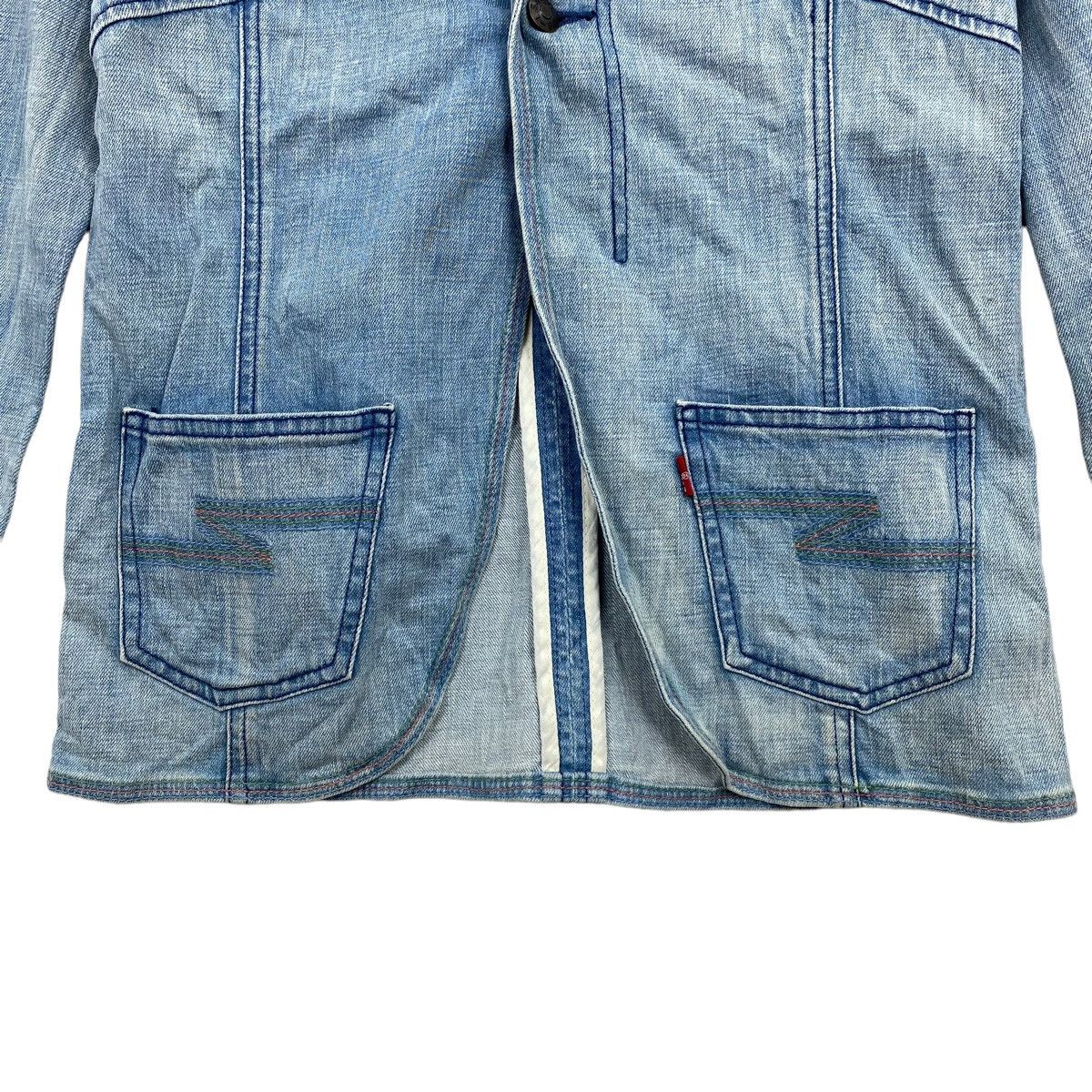 Levi's Vtg LEVIS STRAUSS & Co Motorcycle Pocket Fade Denim Jacket Size US S / EU 44-46 / 1 - 3 Thumbnail