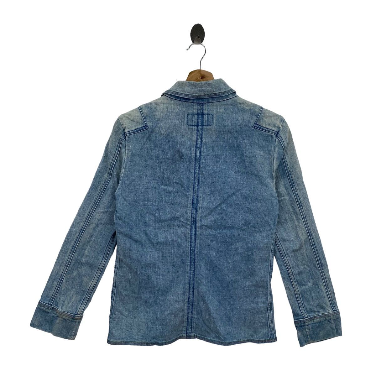Levi's Vtg LEVIS STRAUSS & Co Motorcycle Pocket Fade Denim Jacket Size US S / EU 44-46 / 1 - 7 Thumbnail