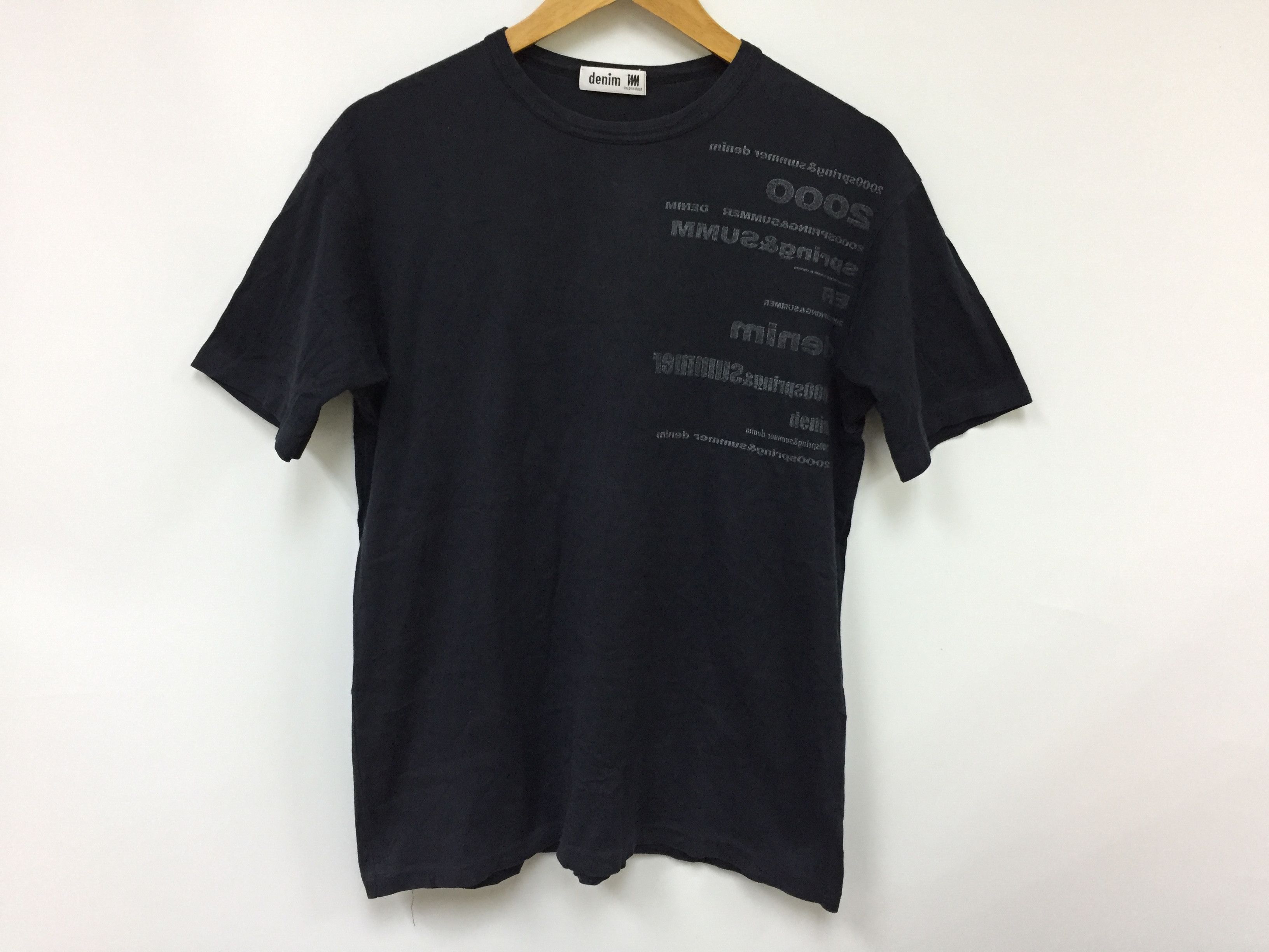 Issey Miyake SS2000 Issey Miyake denim Mirror Word tee Size US M / EU 48-50 / 2 - 2 Thumbnail