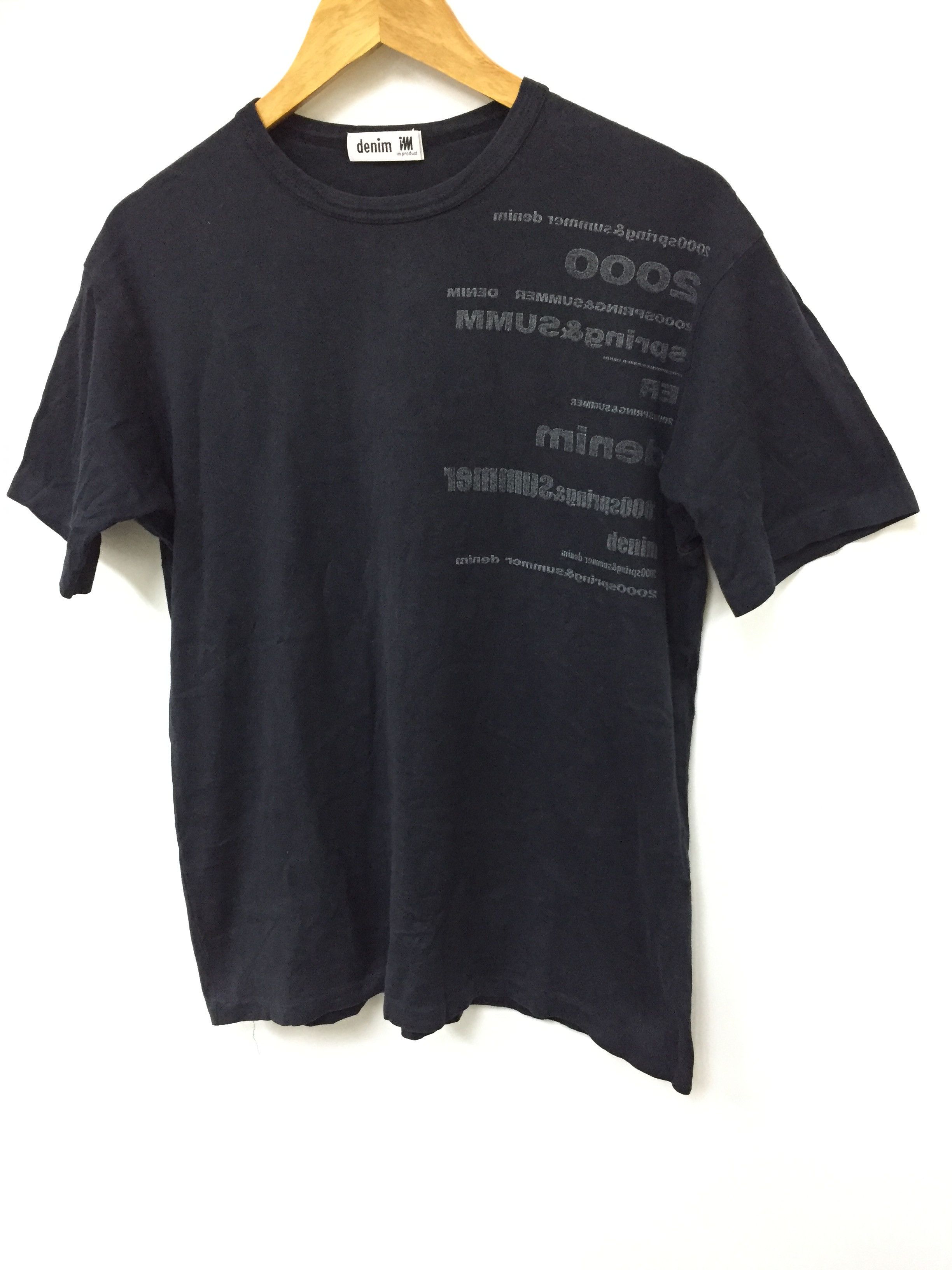 Issey Miyake SS2000 Issey Miyake denim Mirror Word tee Size US M / EU 48-50 / 2 - 1 Thumbnail