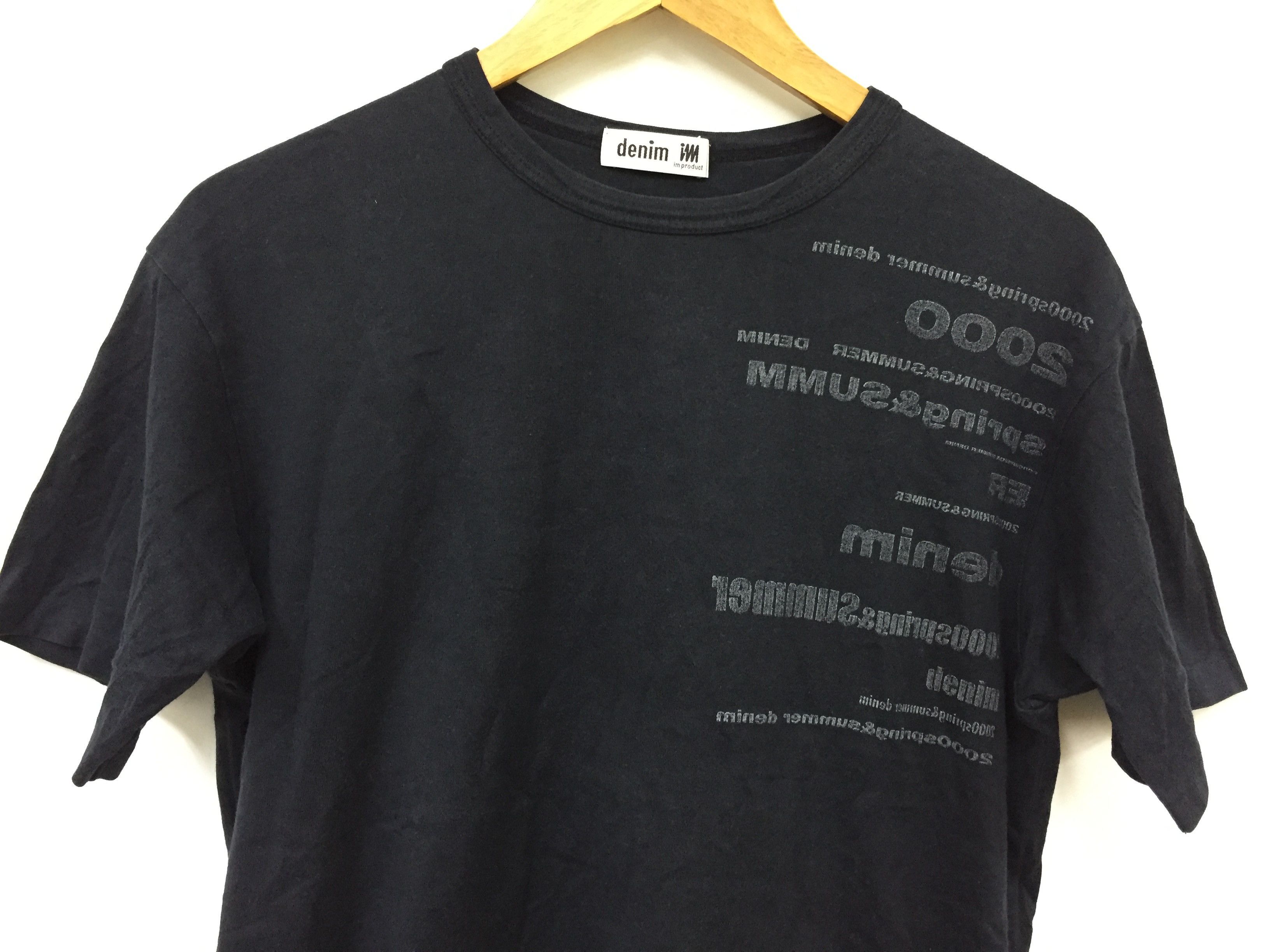 Issey Miyake SS2000 Issey Miyake denim Mirror Word tee Size US M / EU 48-50 / 2 - 3 Thumbnail