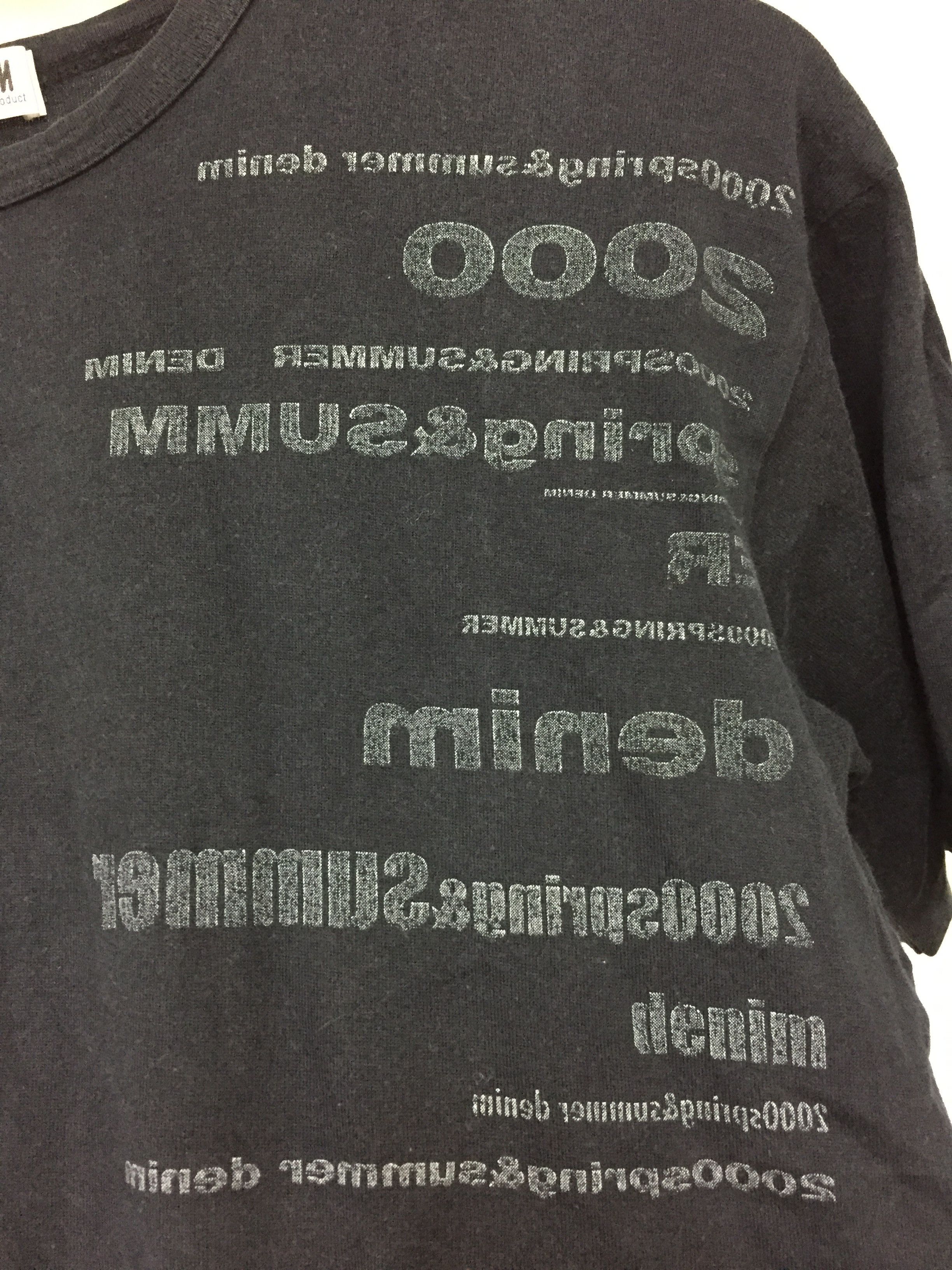 Issey Miyake SS2000 Issey Miyake denim Mirror Word tee Size US M / EU 48-50 / 2 - 4 Thumbnail