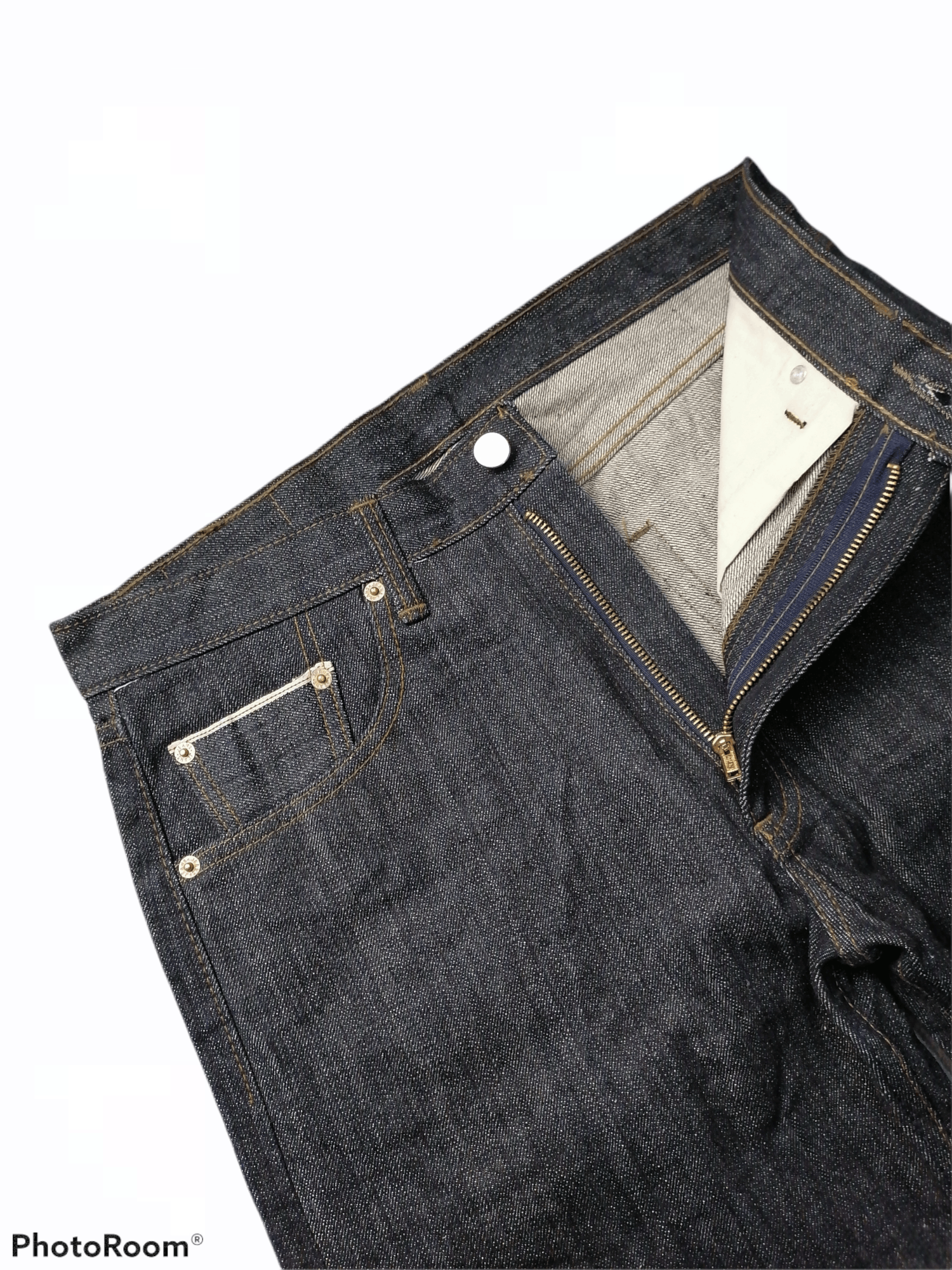 Japanese Brand ⚡Deadstock Akibar Momiji Heavy OZ Selvedge Denim Pants Size US 32 / EU 48 - 4 Thumbnail