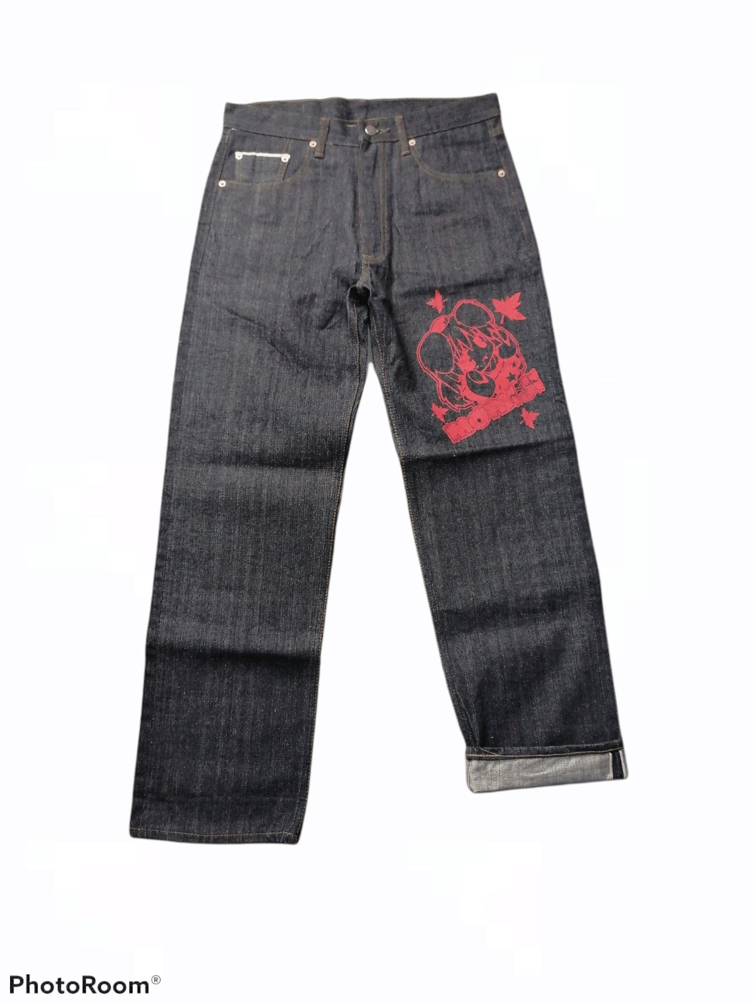 Japanese Brand ⚡Deadstock Akibar Momiji Heavy OZ Selvedge Denim Pants Size US 32 / EU 48 - 1 Thumbnail