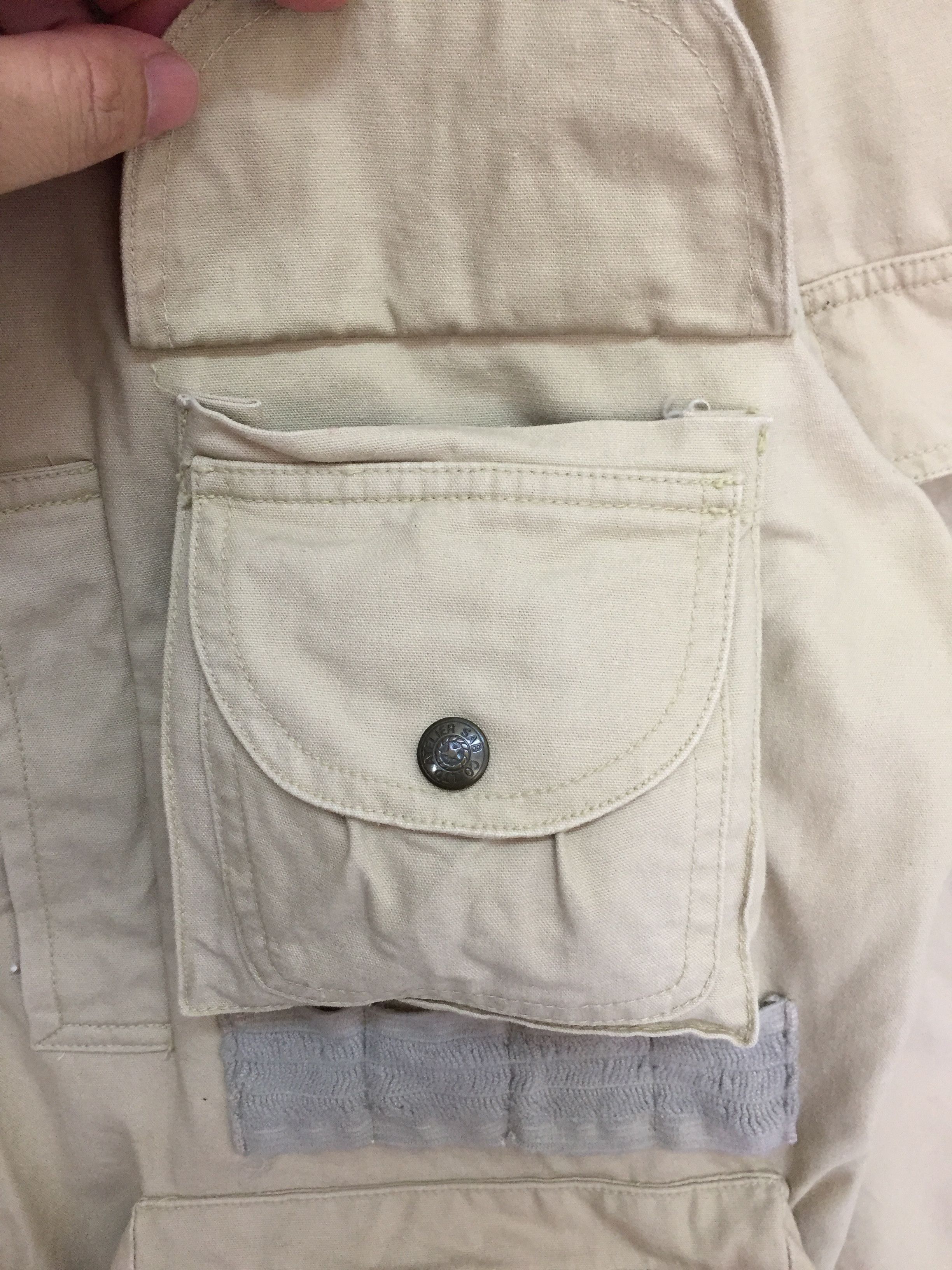 Japanese Brand 90's ASM Japan Multipocket tactical cargos jacket bondage Size US M / EU 48-50 / 2 - 5 Thumbnail