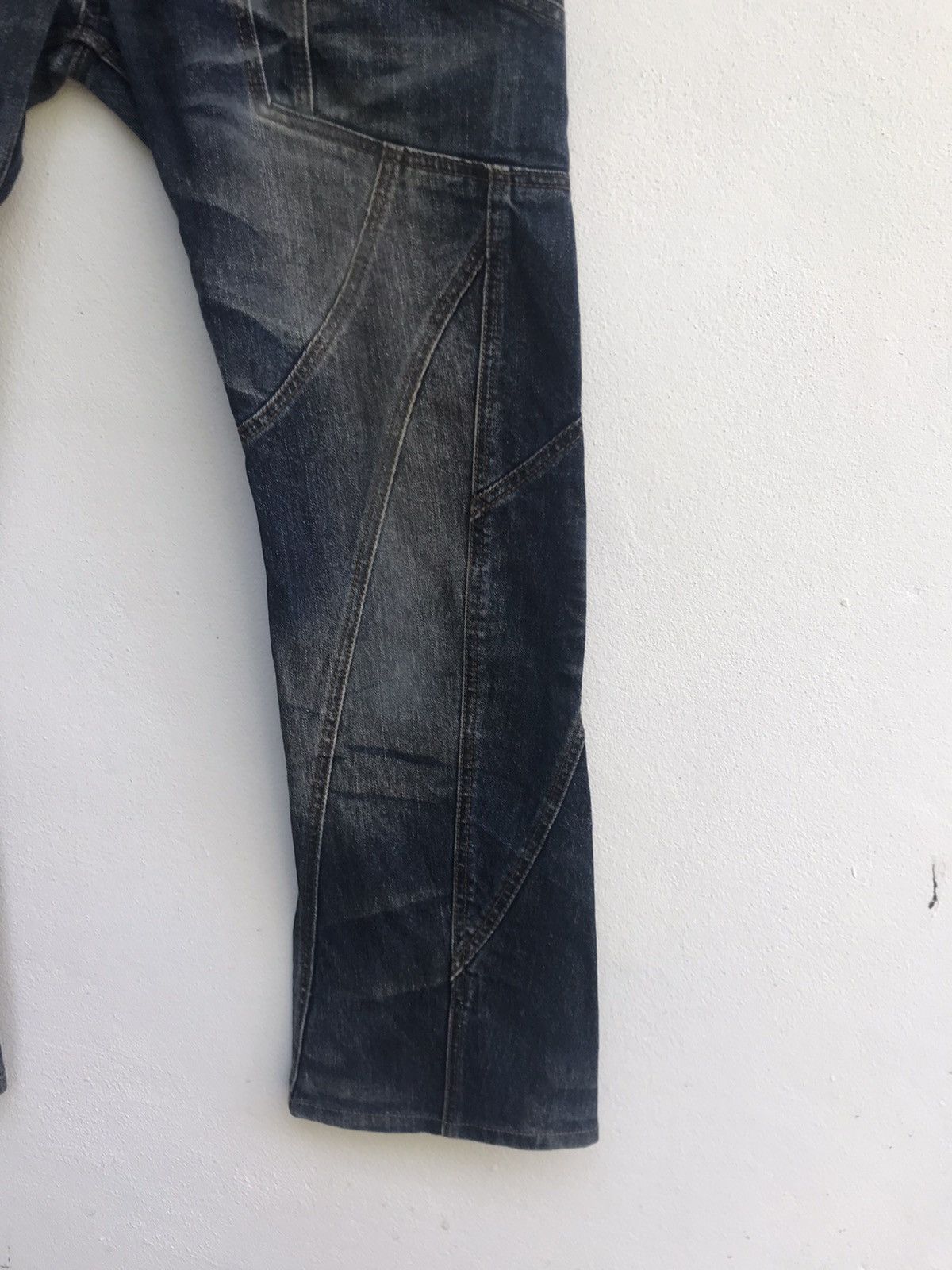Japanese Brand Nicole Club For Men Patchwork Zipper Denim Size US 33 - 11 Thumbnail
