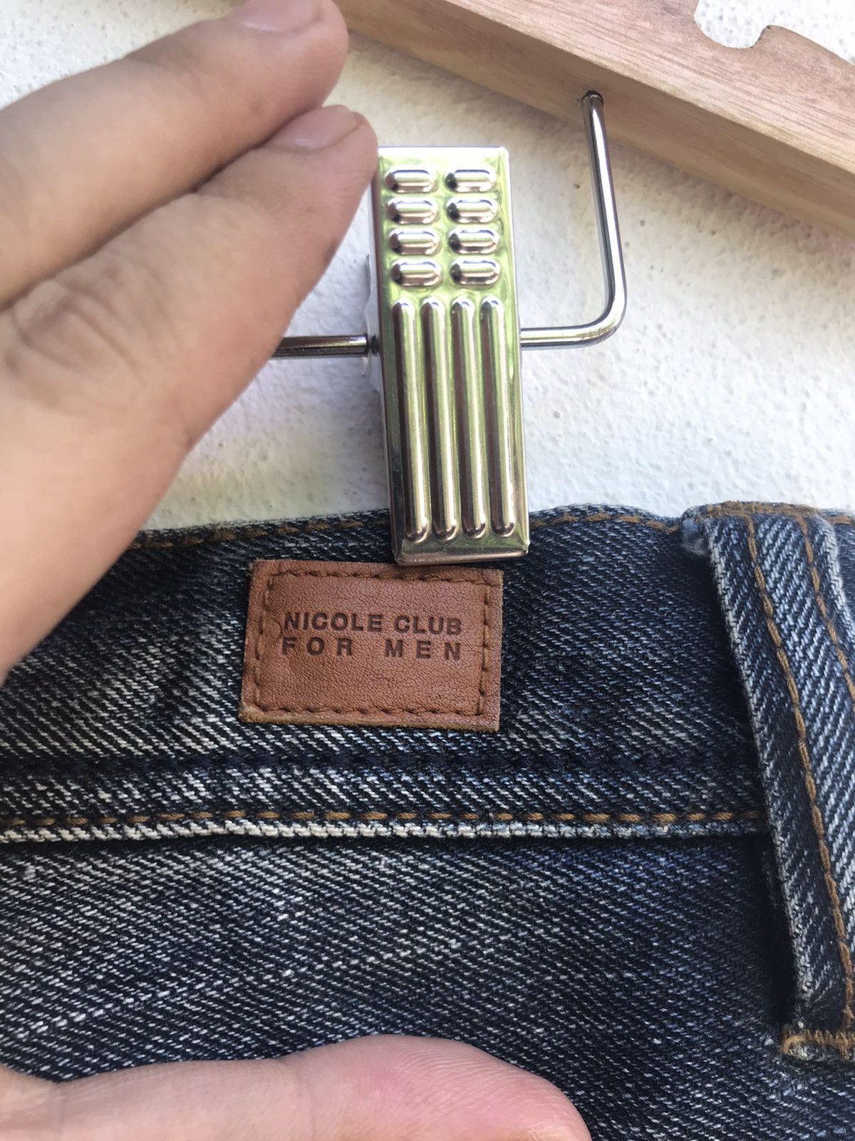 Japanese Brand Nicole Club For Men Patchwork Zipper Denim Size US 33 - 15 Thumbnail