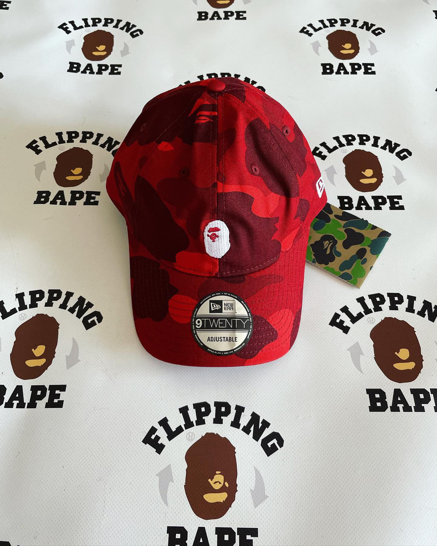 Bape BAPE NEW ERA COLOR CAMO APE HEAD 9TWENTY CAP RED Size ONE SIZE - 7 Thumbnail