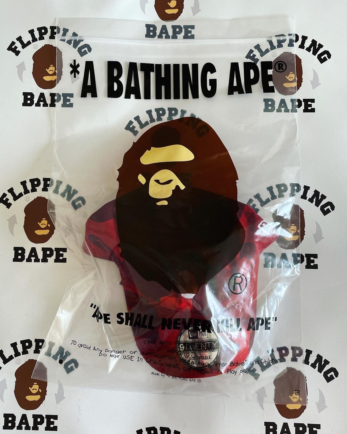 Bape BAPE NEW ERA COLOR CAMO APE HEAD 9TWENTY CAP RED Size ONE SIZE - 13 Thumbnail