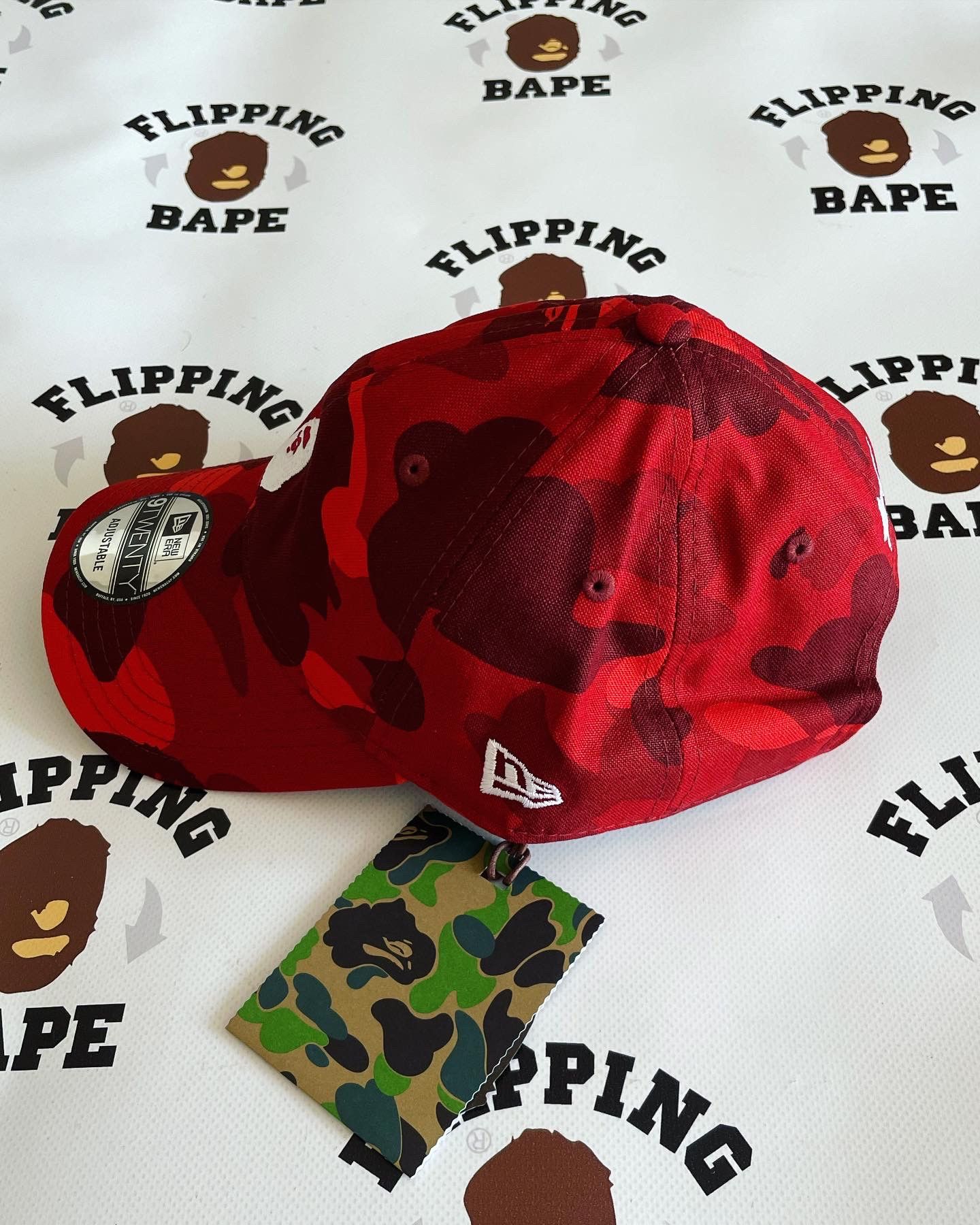 Bape BAPE NEW ERA COLOR CAMO APE HEAD 9TWENTY CAP RED Size ONE SIZE - 8 Thumbnail