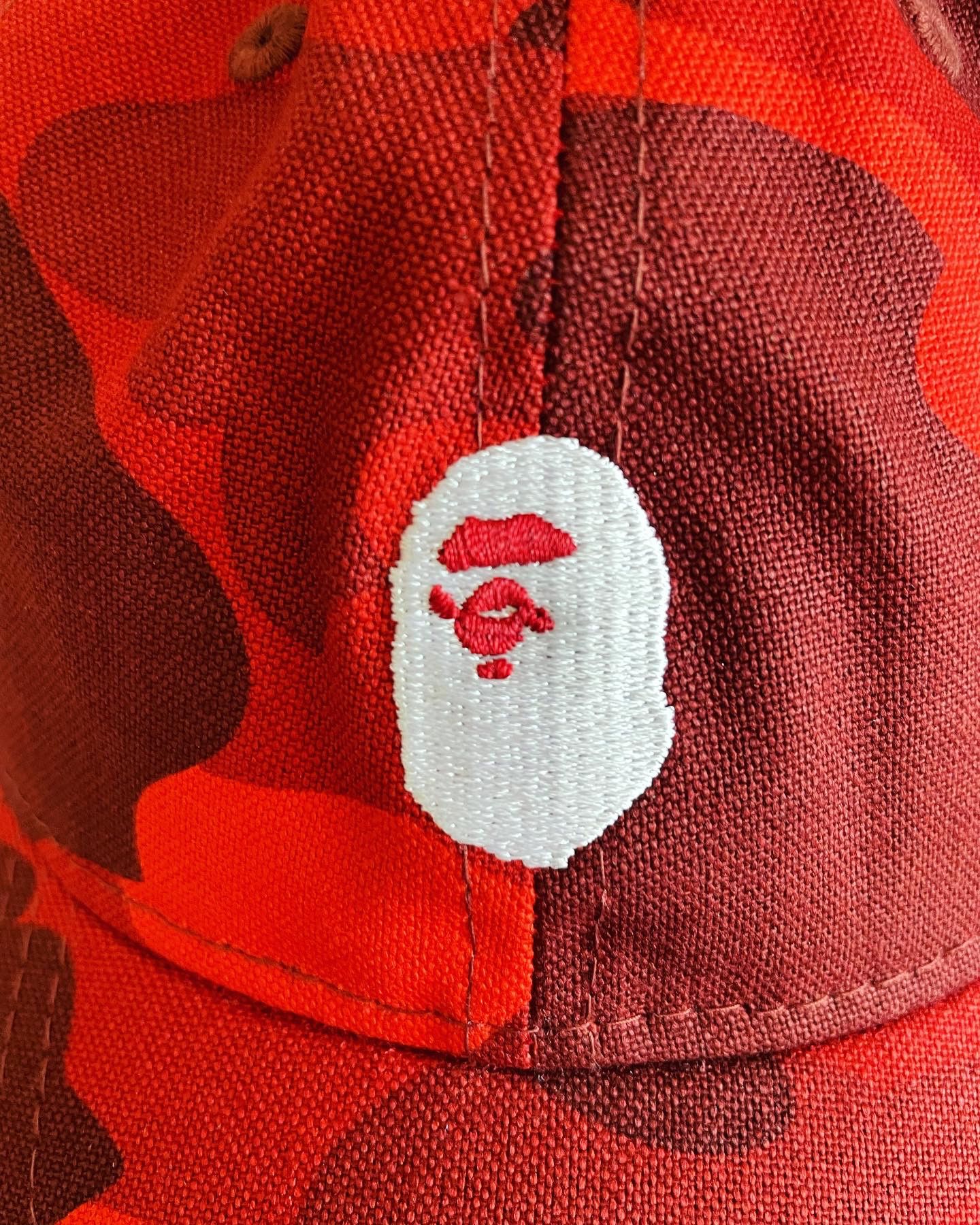 Bape BAPE NEW ERA COLOR CAMO APE HEAD 9TWENTY CAP RED Size ONE SIZE - 4 Thumbnail