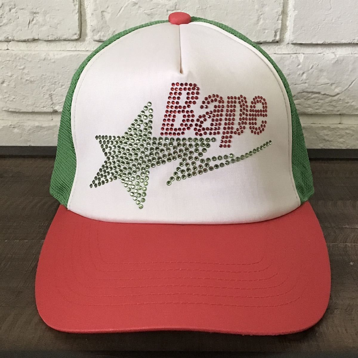Swarovski × BAPE STA logo trucker hat cap ape NIGO