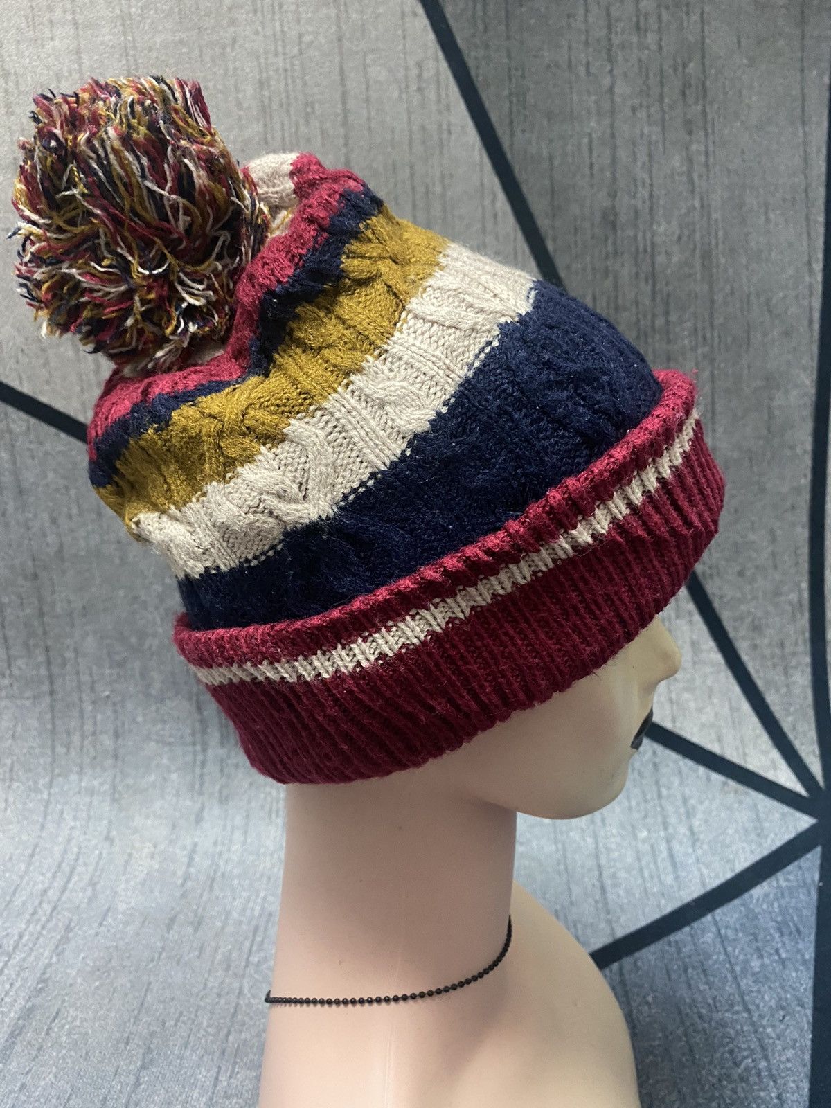 image of Champion Knitted Small Embroidered Logo Beanie Hat, Men's