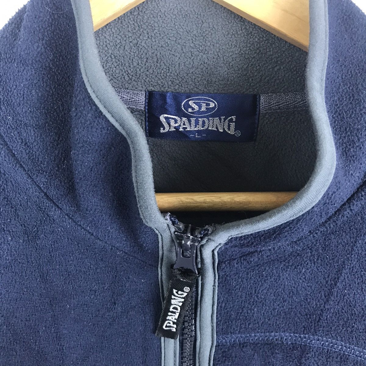 Spalding Vintage Spalding Small Logo Large Size Fleece Zip Up Jacket Size US L / EU 52-54 / 3 - 4 Thumbnail