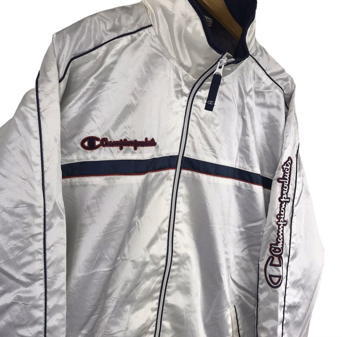 Champion × Vintage Vintage Champion Products Script Spell Out Zip Up Jacket Size US L / EU 52-54 / 3 - 3 Thumbnail