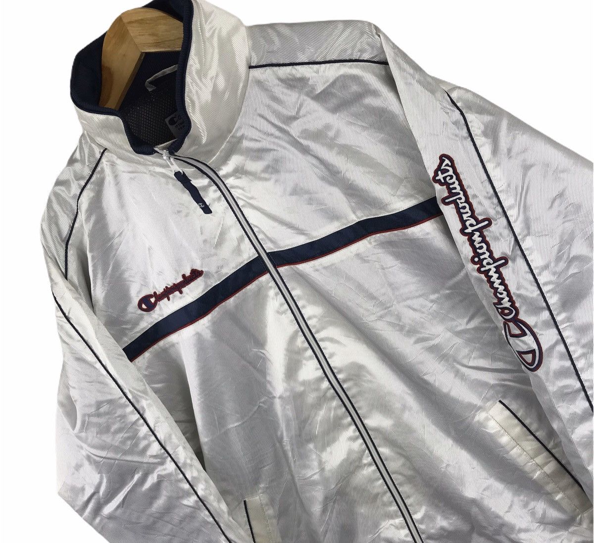 Champion × Vintage Vintage Champion Products Script Spell Out Zip Up Jacket Size US L / EU 52-54 / 3 - 2 Thumbnail