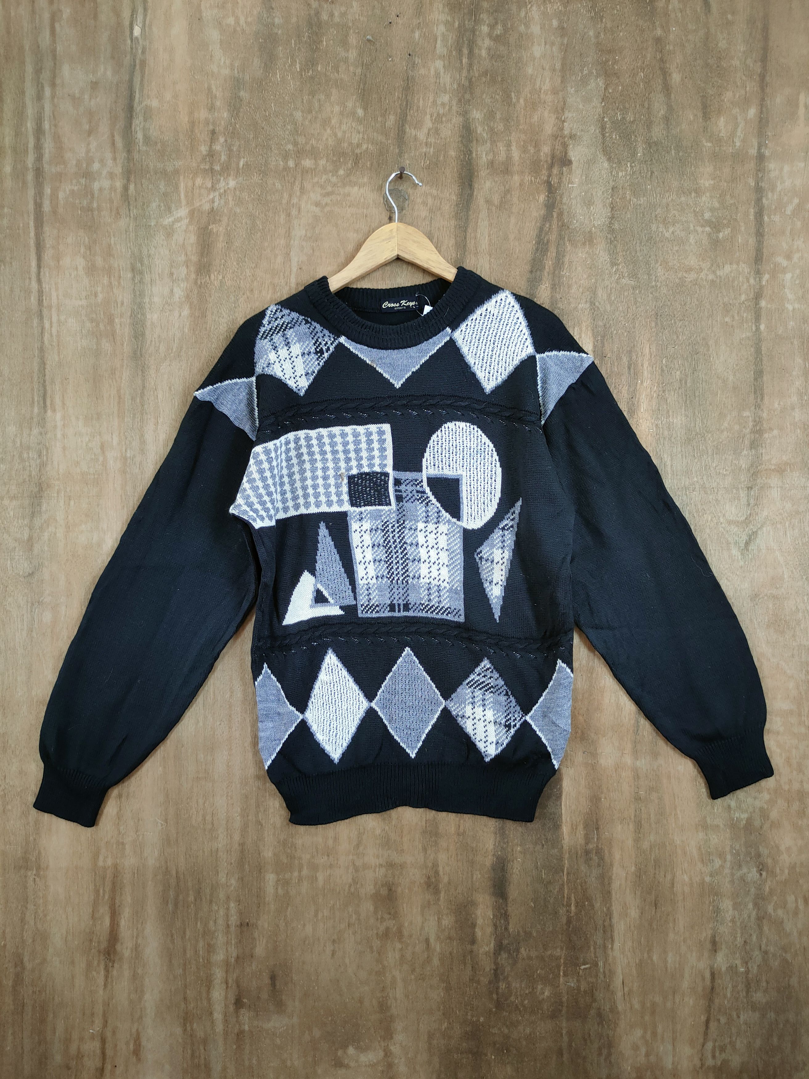 Japanese Brand D Cross Keys art streetwear knitwear sweatshirt #46-950 Size US M / EU 48-50 / 2 - 1 Thumbnail