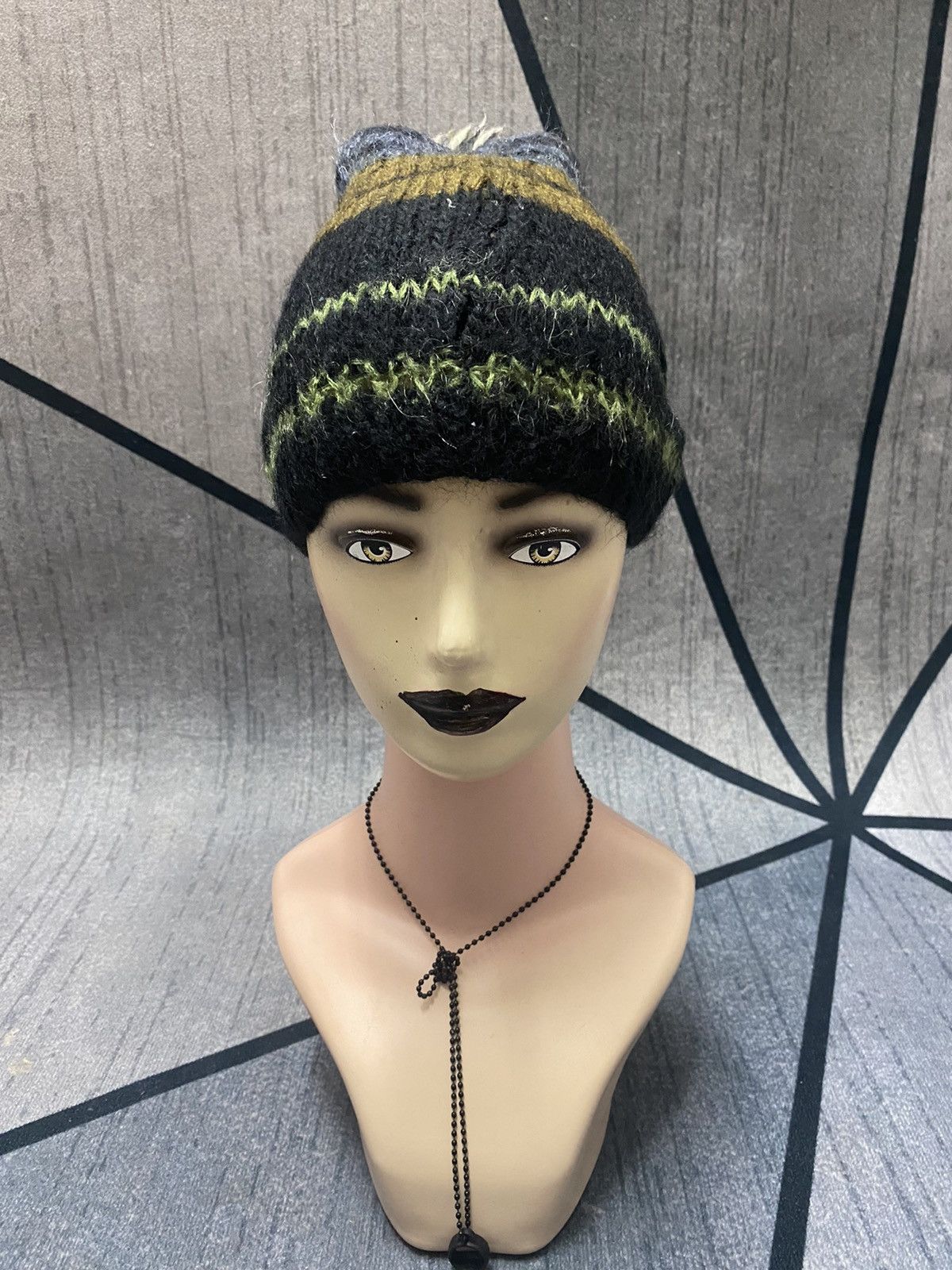 Other Unknown Brand stripes Knitted Beanie Hat Size ONE SIZE - 2 Thumbnail