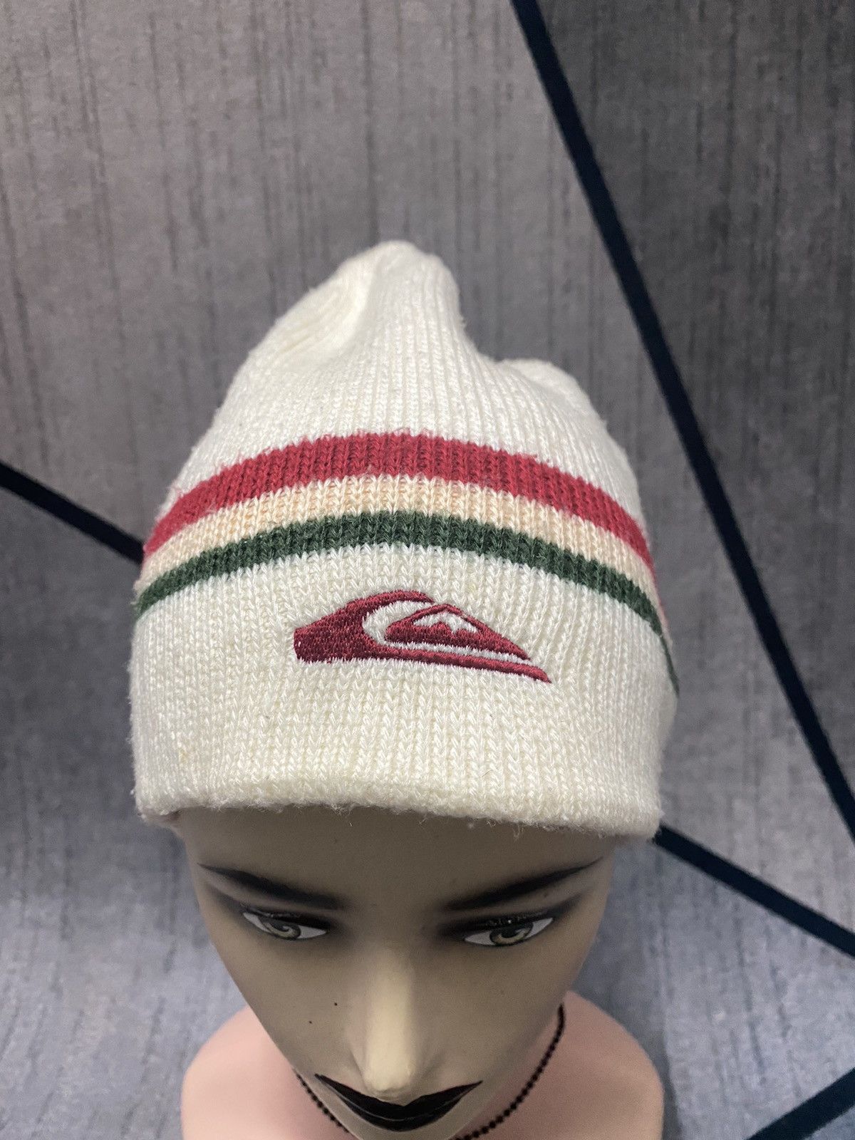 Quicksilver Quicksilver Stripes Embroidered Logo Beanie Hat Size ONE SIZE - 2 Thumbnail