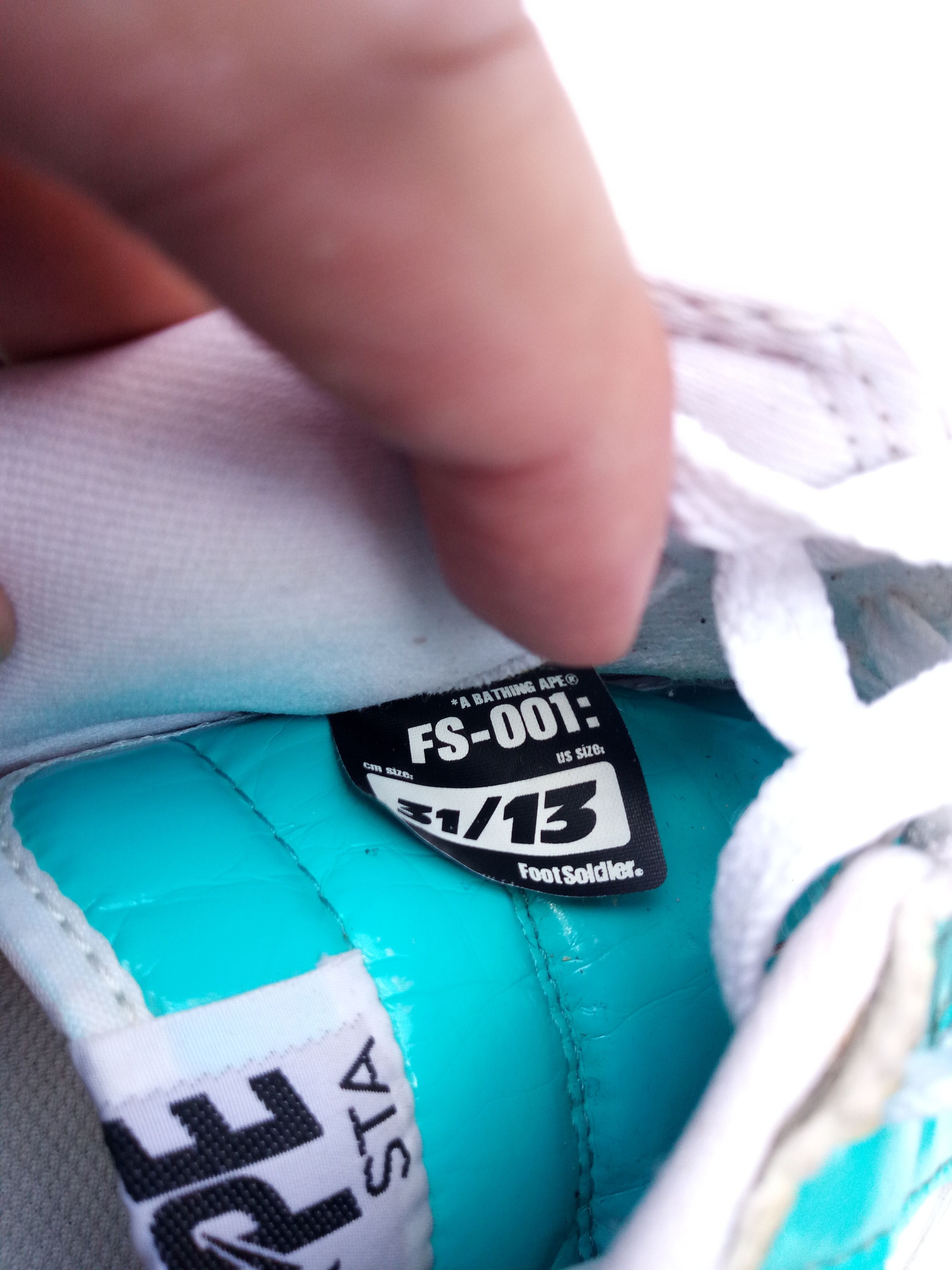 Bape Bapesta FS-001 Teal Low sneakers RARE Size US 13 / EU 46 - 3 Thumbnail