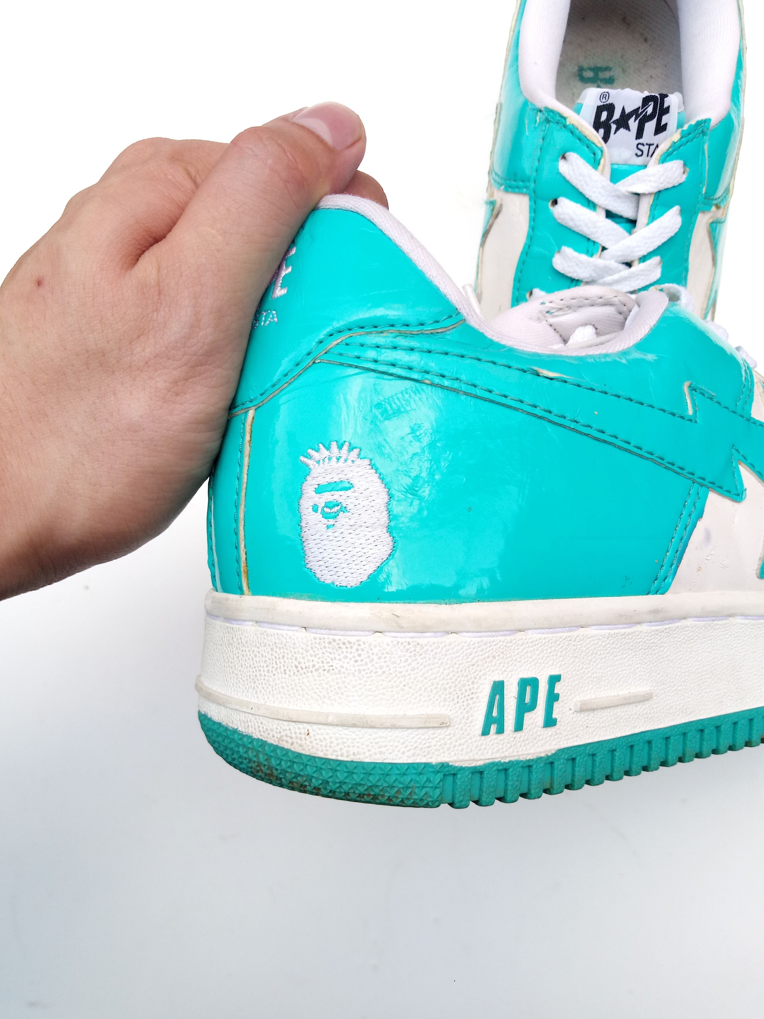 Bape Bapesta FS-001 Teal Low sneakers RARE Size US 13 / EU 46 - 2 Thumbnail