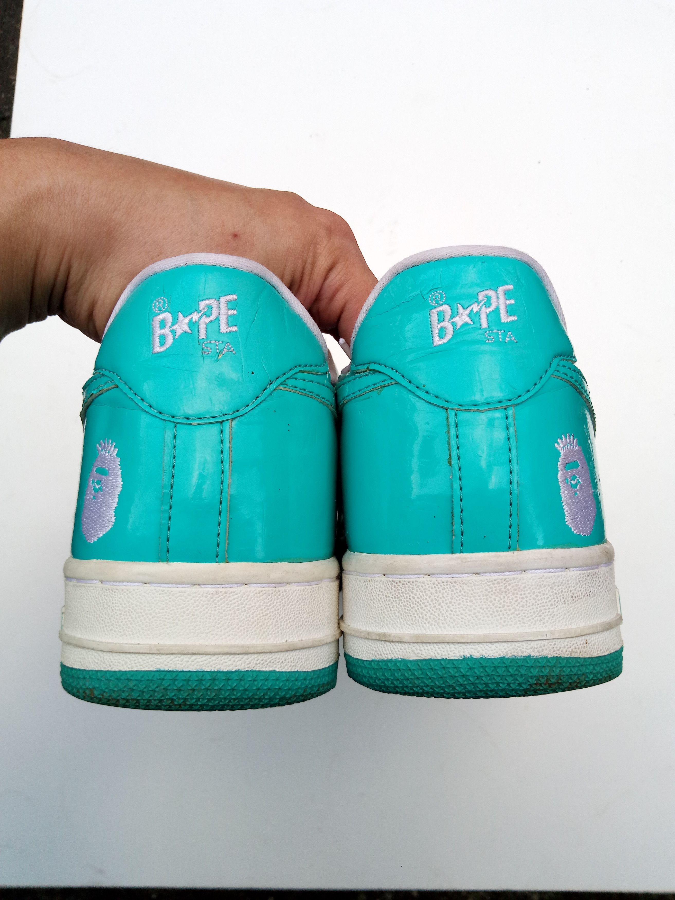 Bape Bapesta FS-001 Teal Low sneakers RARE Size US 13 / EU 46 - 4 Thumbnail